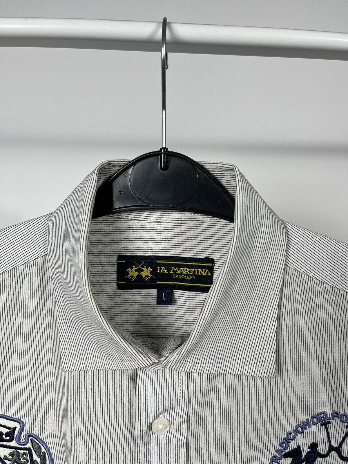 La Martina La Martina Polo Club Shirt Embroidered Striped Button Down L Size US L / EU 52-54 / 3 - 4 Thumbnail