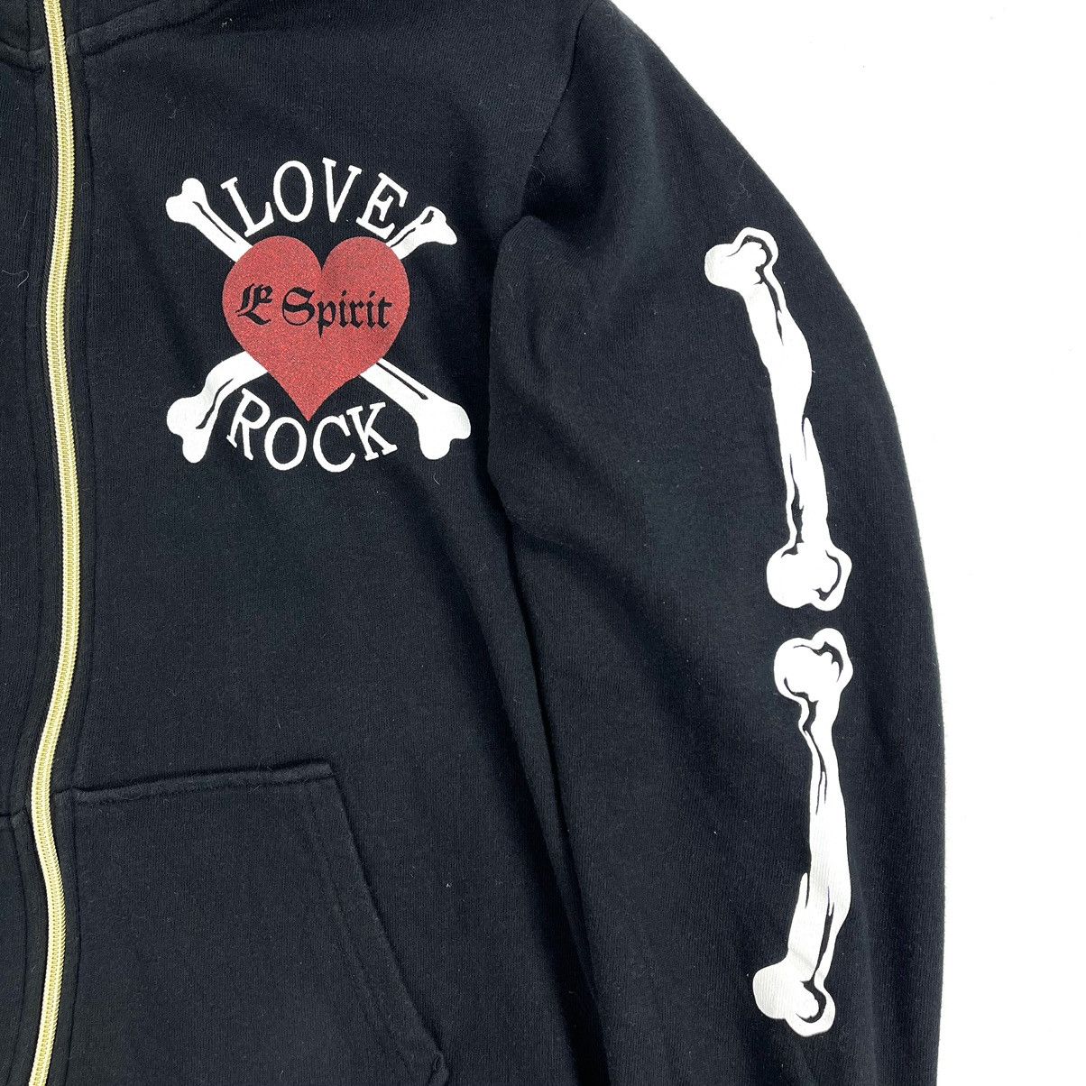 If Six Was Nine 2000s Skeleton Dangerous Warning “Love Rock” Full Zip Hoodie Size US M / EU 48-50 / 2 - 11 Thumbnail