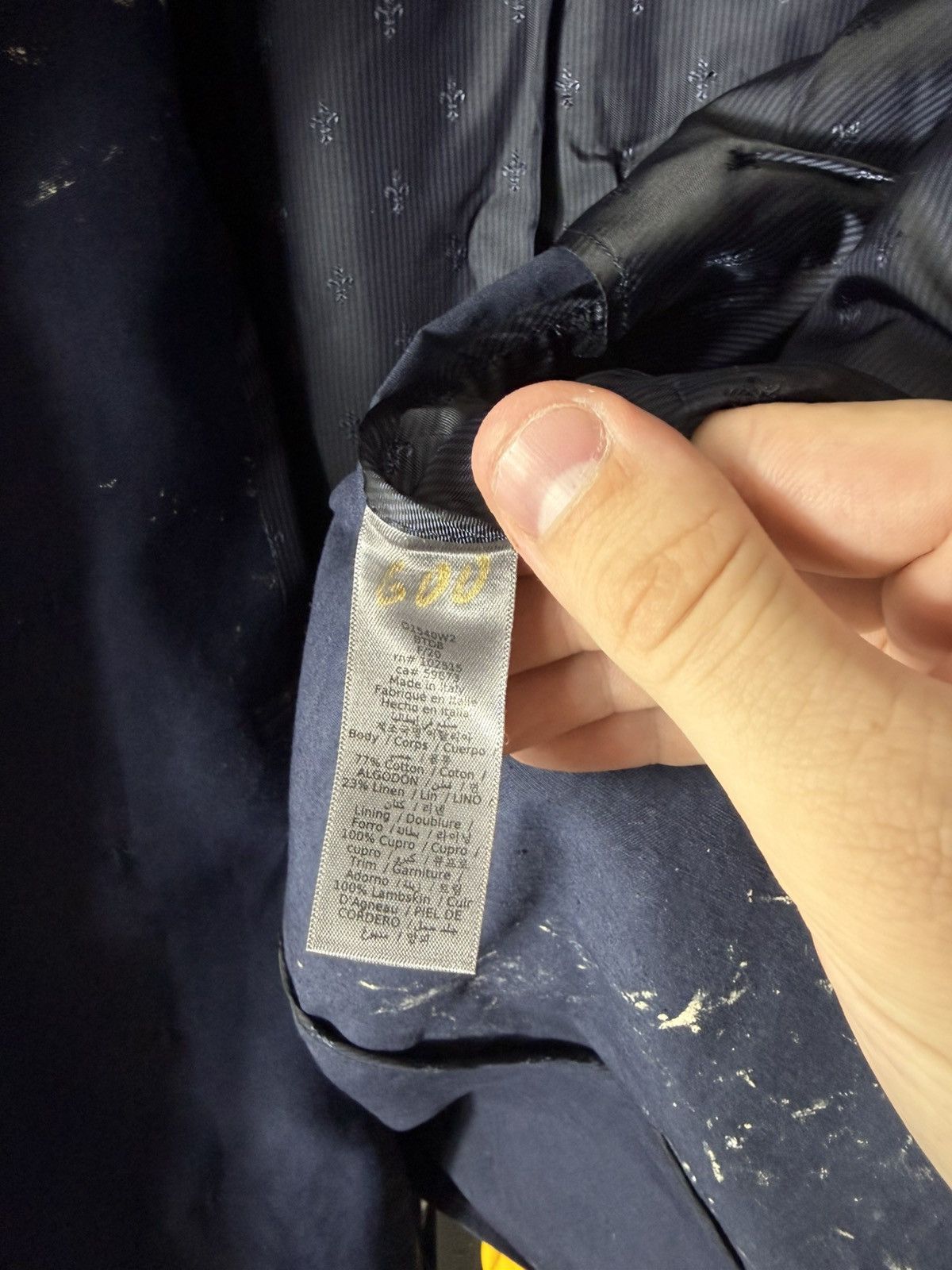 John Varvatos John Varvatos Archival Art Blazer Indigo Paint Splatter Rare Size US L / EU 52-54 / 3 - 16 Thumbnail