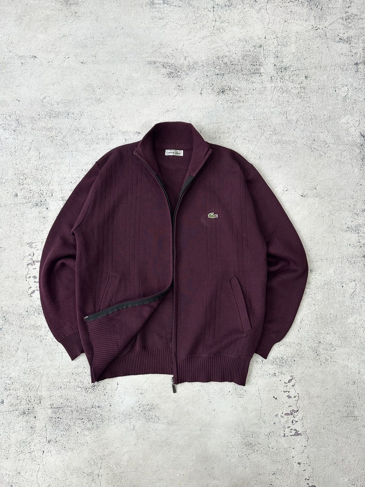 Lacoste × Vintage Vintage Lacoste Zip Up Sweater Size US L / EU 52-54 / 3 - 1 Thumbnail