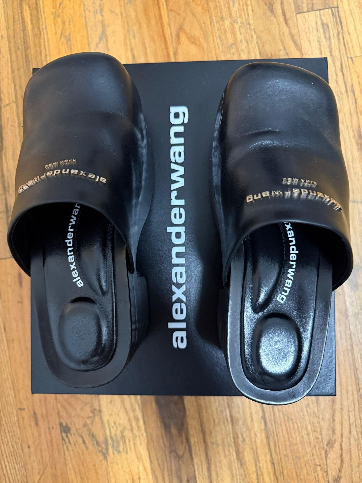 Alexander Wang ALEXANDER WANG Zoe 85 Mm Leather Platform Clog In Black Size US 6 / IT 36 - 6 Thumbnail