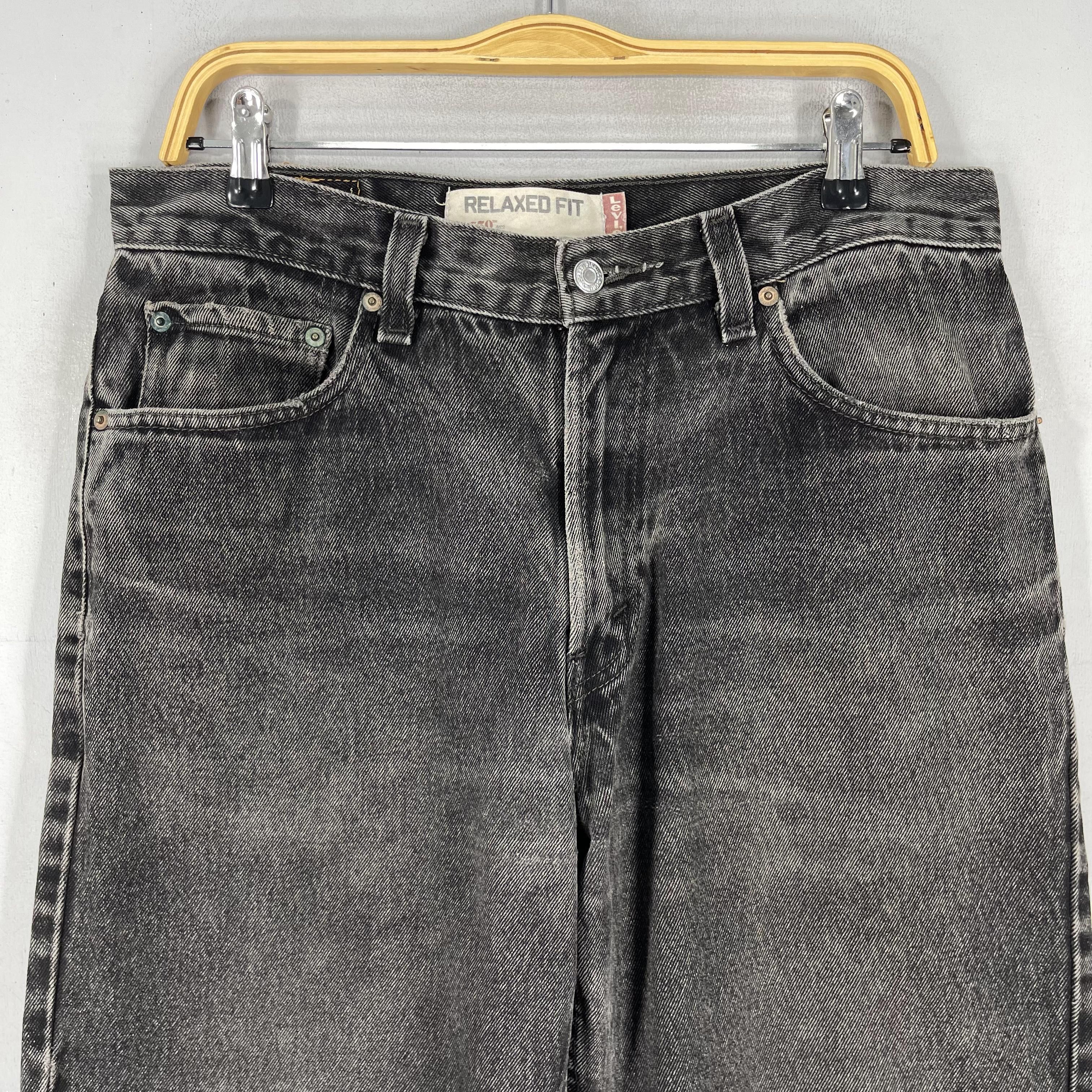 Jean × Levi's Size 32 Vintage Levis 550 Distressed Reinforced Jeans Size US 32 / EU 48 - 2 Thumbnail