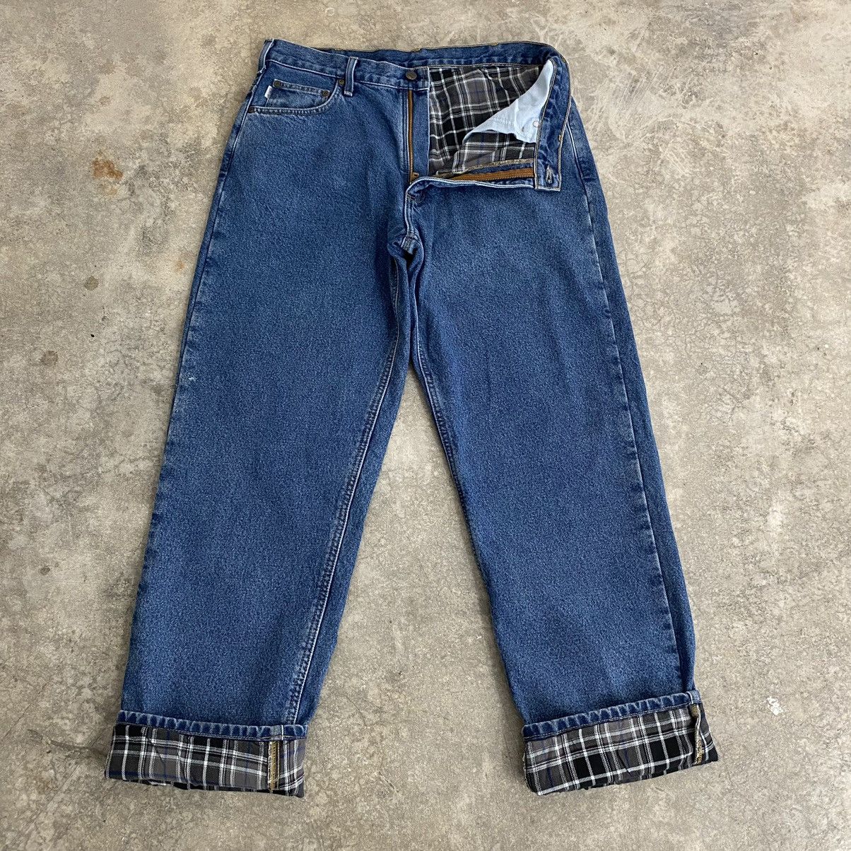 Carhartt Vintage Carhartt Blanket Lined Relaxed Fit Denim Jeans Size US 35 - 3 Thumbnail