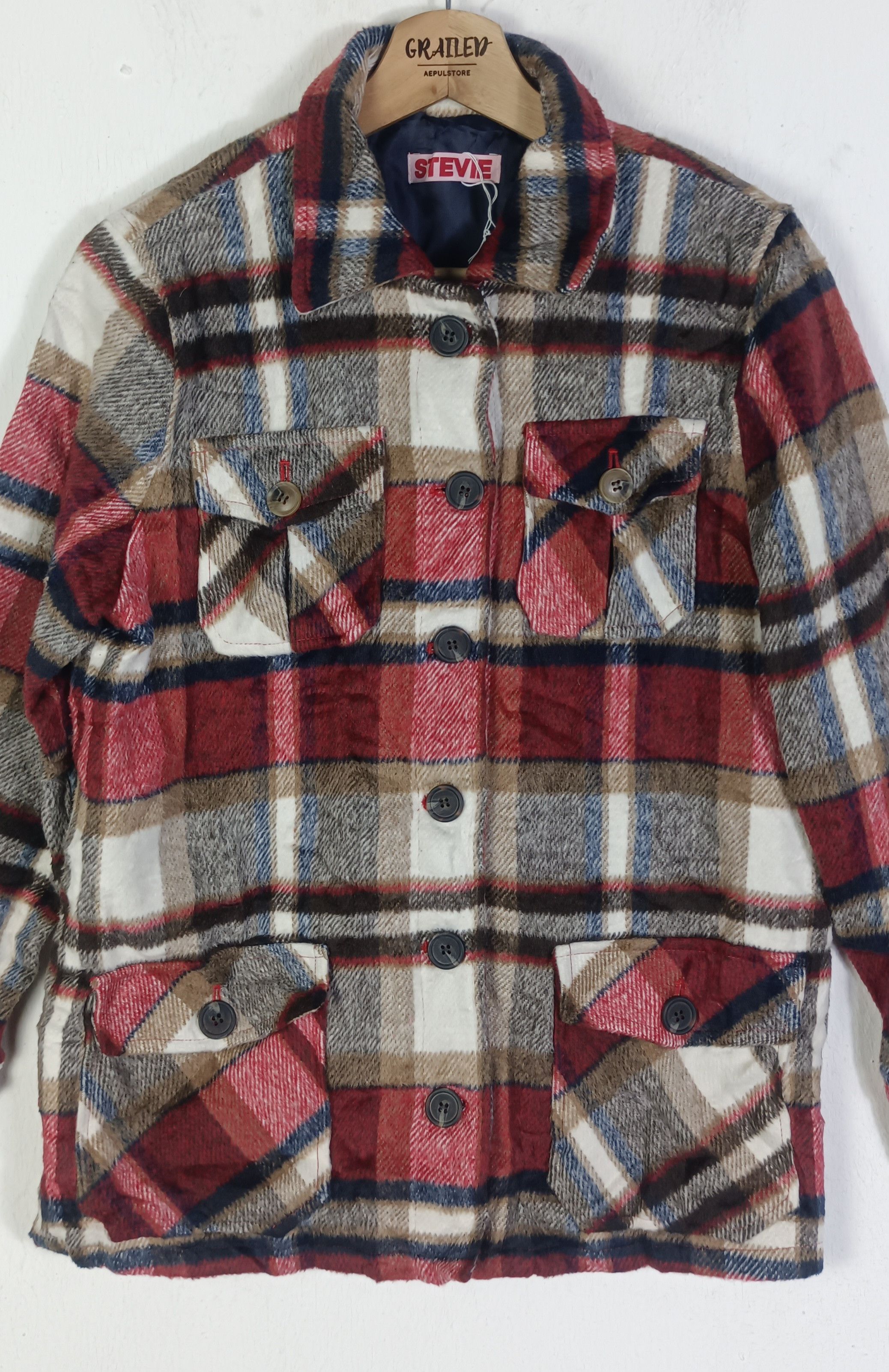 Japanese Brand Stevie BAD Super Underground Factory Flannel Jacket Size US M / EU 48-50 / 2 - 4 Thumbnail