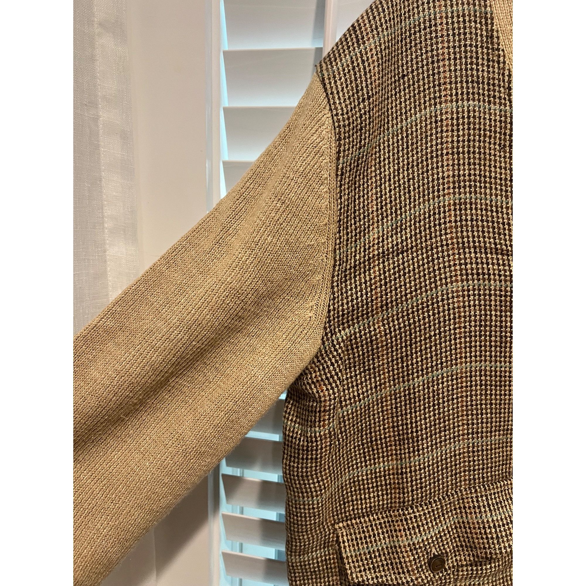 Ralph Lauren RALPH LAUREN MEN'S GLEN PLAID PANELED LINEN-SILK CARDIGAN - Size US L / EU 52-54 / 3 - 10 Thumbnail