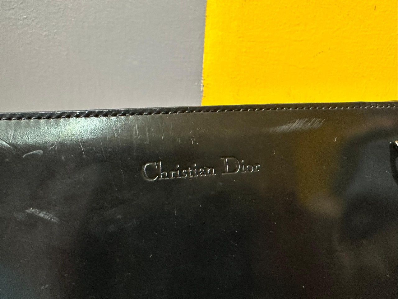 Dior Authentic Christian Dior Lady Dior Patent Leather Tote Bag Size ONE SIZE - 8 Thumbnail