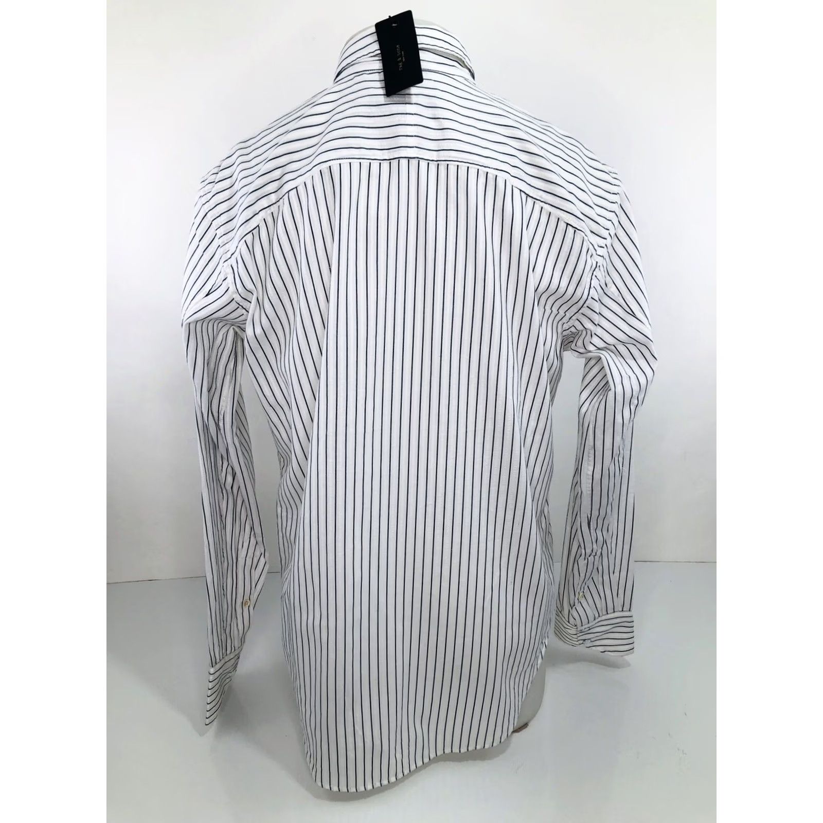 Rag & Bone rag & bone Shirt Mens L Textured Stripe Button-Up Long Sleeve White / Blue 90s B01 Size US L / EU 52-54 / 3 - 4 Thumbnail