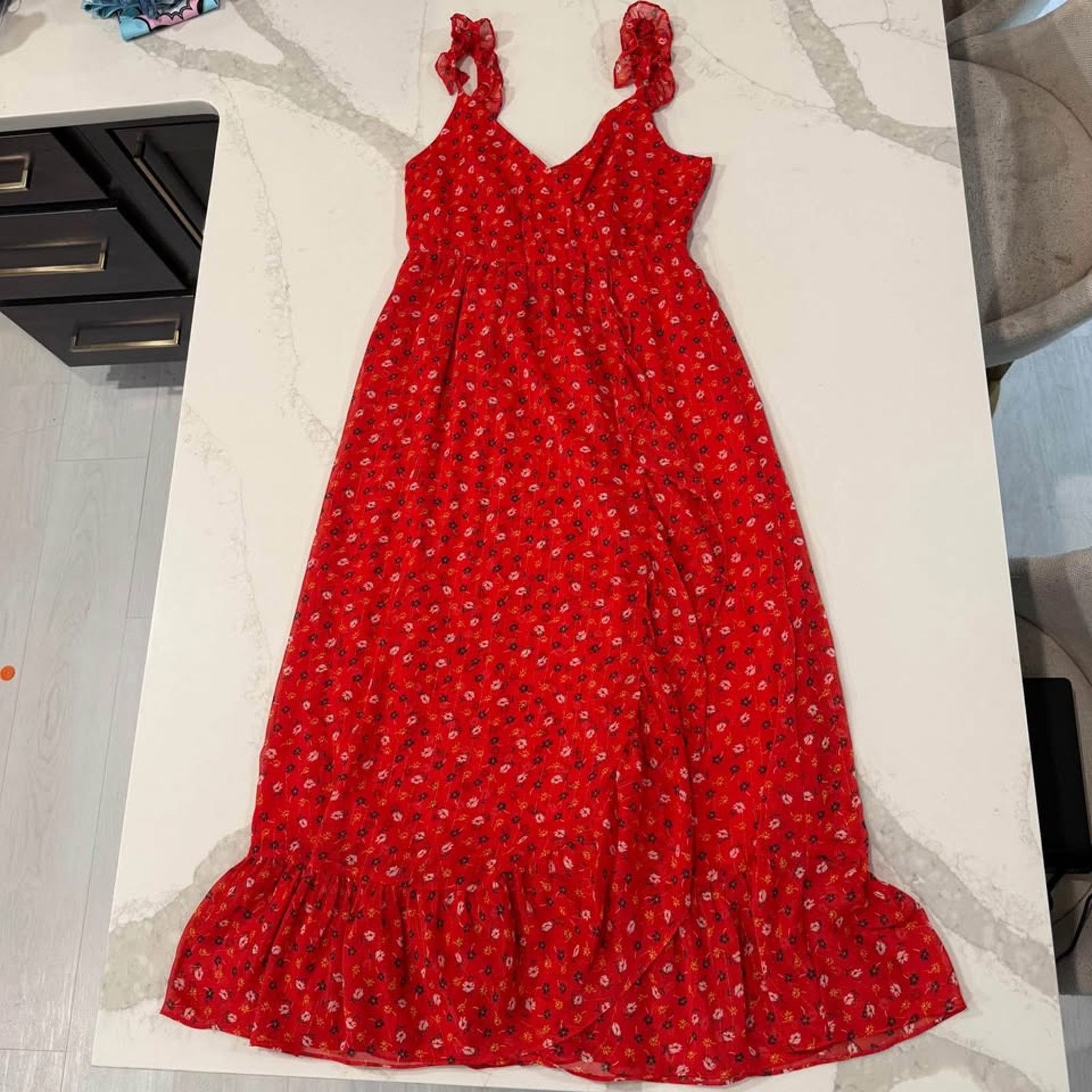 madewell red wrap dress Cami Wrap Dress