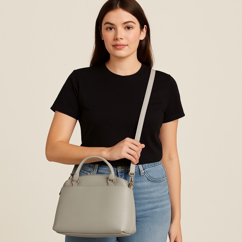 Target Basics Minimalist Light Gray Satchel Crossbody Bag A New Day Size ONE SIZE - 12 Thumbnail