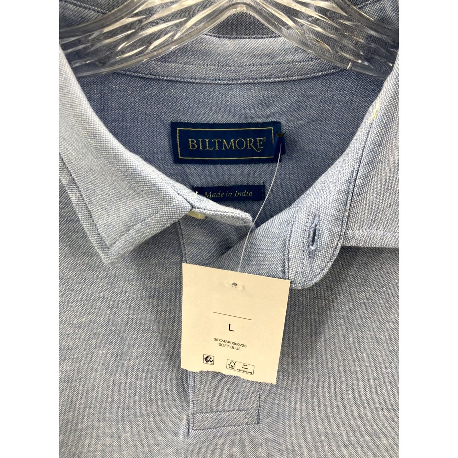 Vintage Biltmore Shirt Mens L Blue Short Sleeve Polo Casual Sports 90s Theme Womens Mens Girls Size US L / EU 52-54 / 3 - 6 Thumbnail