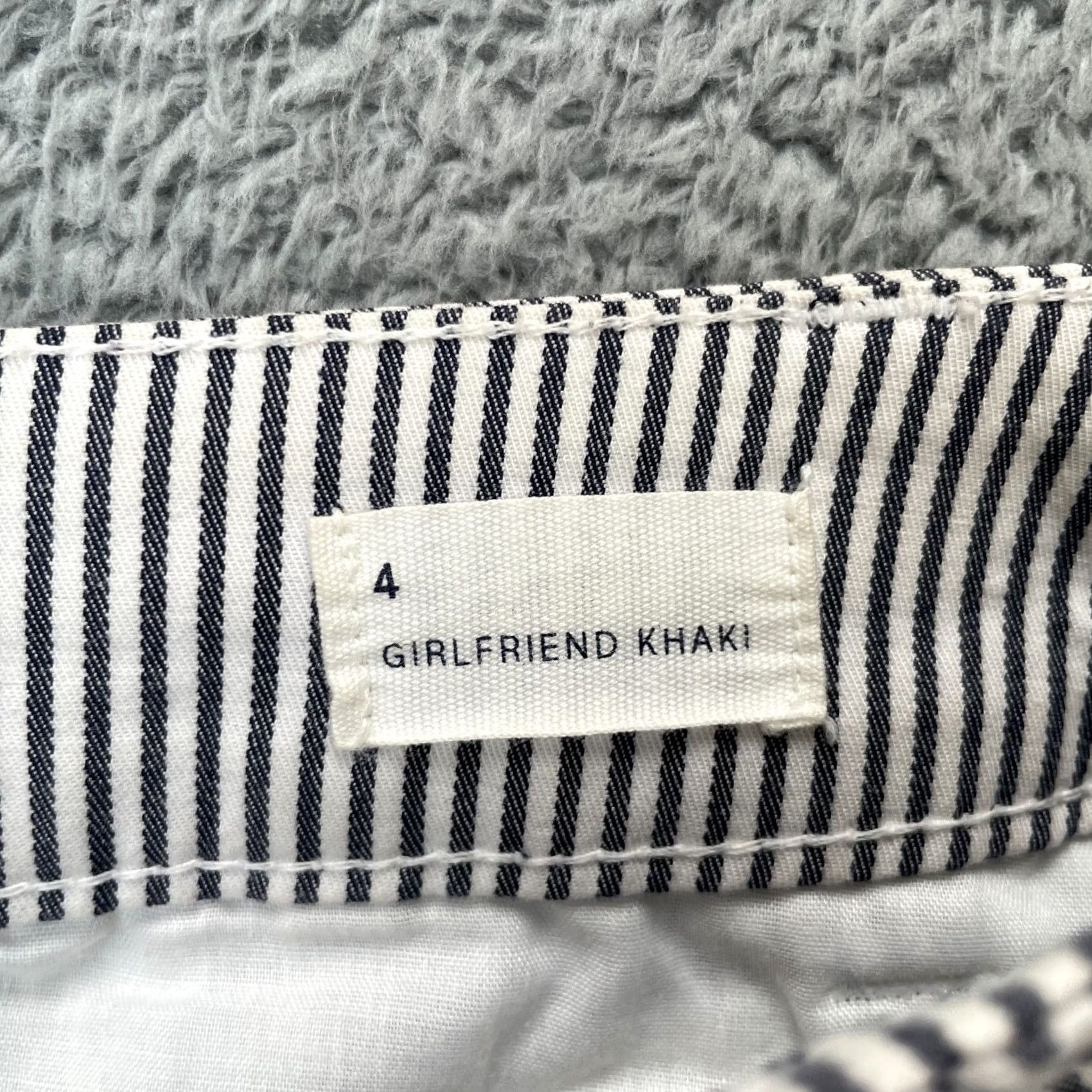 Gap Gap Pants Womens 4 Blue Striped Khaki Cropped Cotton Stretch Mid Rise Size 24" / US 00 / IT 34 - 4 Thumbnail