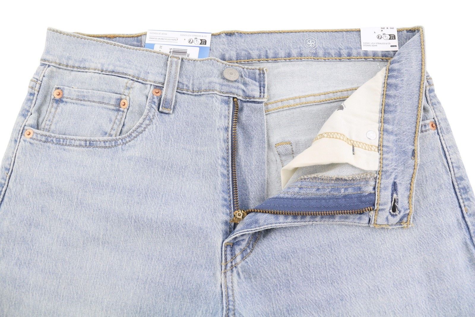 Levi's 512 W32/L32 Slim Taper Faded Blue Jeans 87082 Size US 32 / EU 48 - 4 Thumbnail