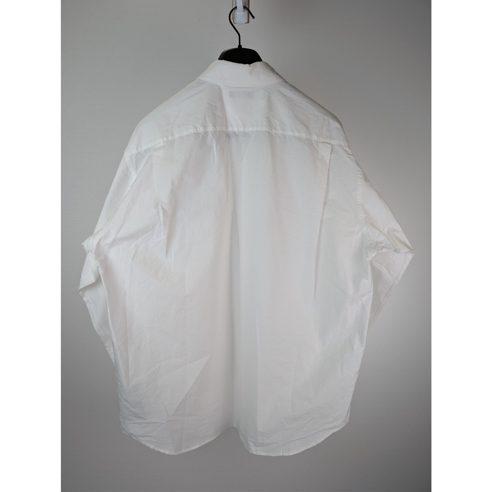 Balenciaga o1rshd1 Long-Sleeve Large Fit Cotton Poplin Shirt in White Size US XXL / EU 58 / 5 - 10 Thumbnail
