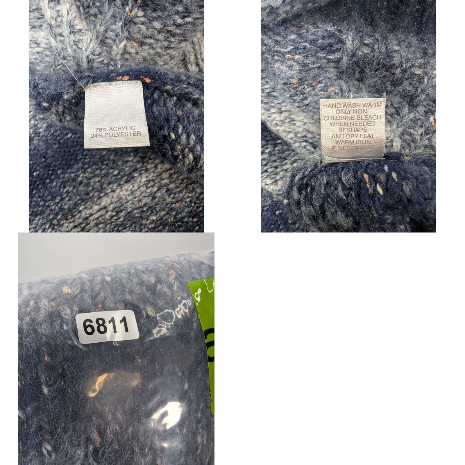 Avenue Avenue Cardigan Sweater One Button Plus Size 22/24 Navy Ombre Bohemian Classic Nature Outdoor Teacher Women Size 3XL / US 20-22 - 8 Thumbnail