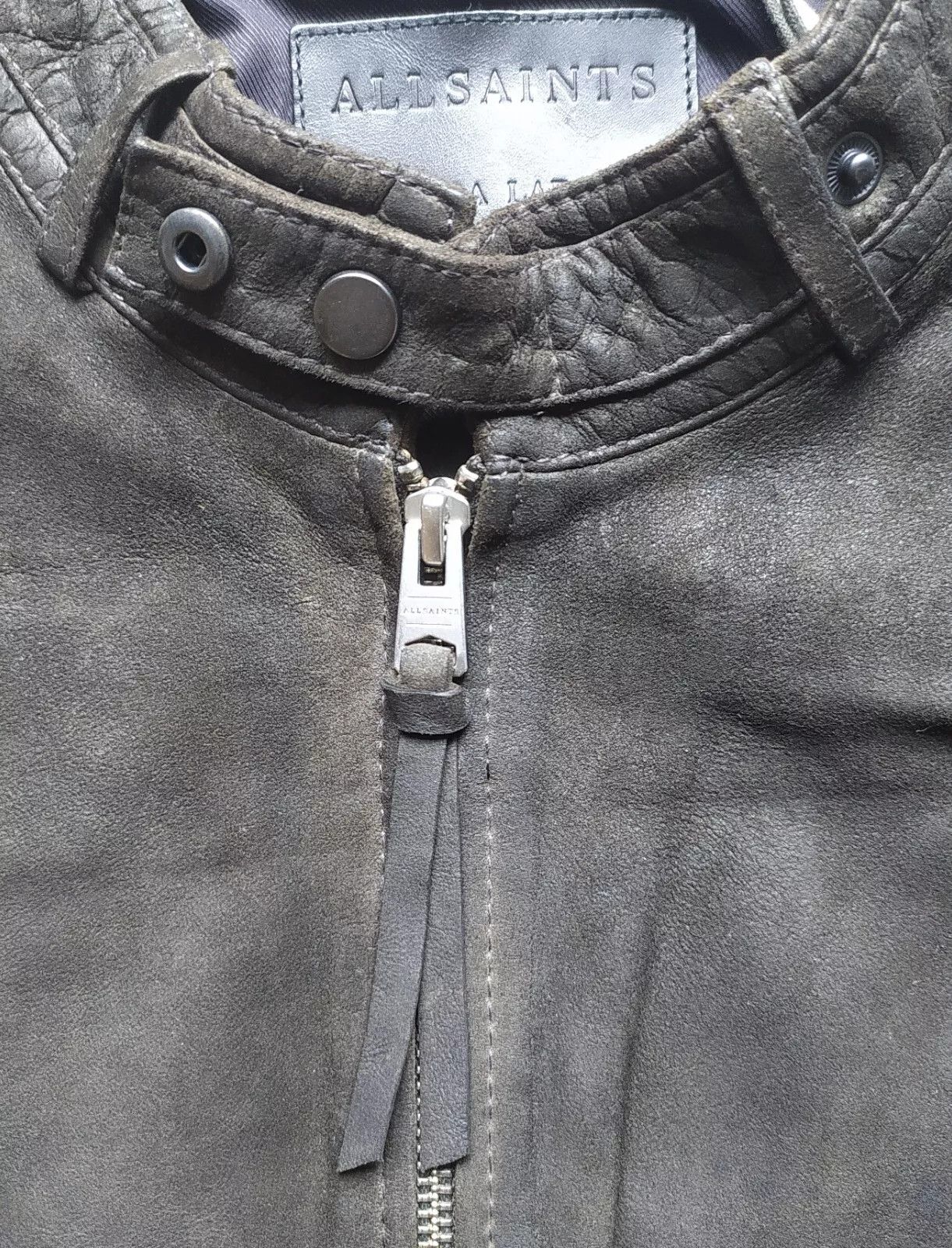 Allsaints ALLSAINTS Cora Suede Leather Jacket IFD 0729 Size US XL / EU 56 / 4 - 3 Thumbnail