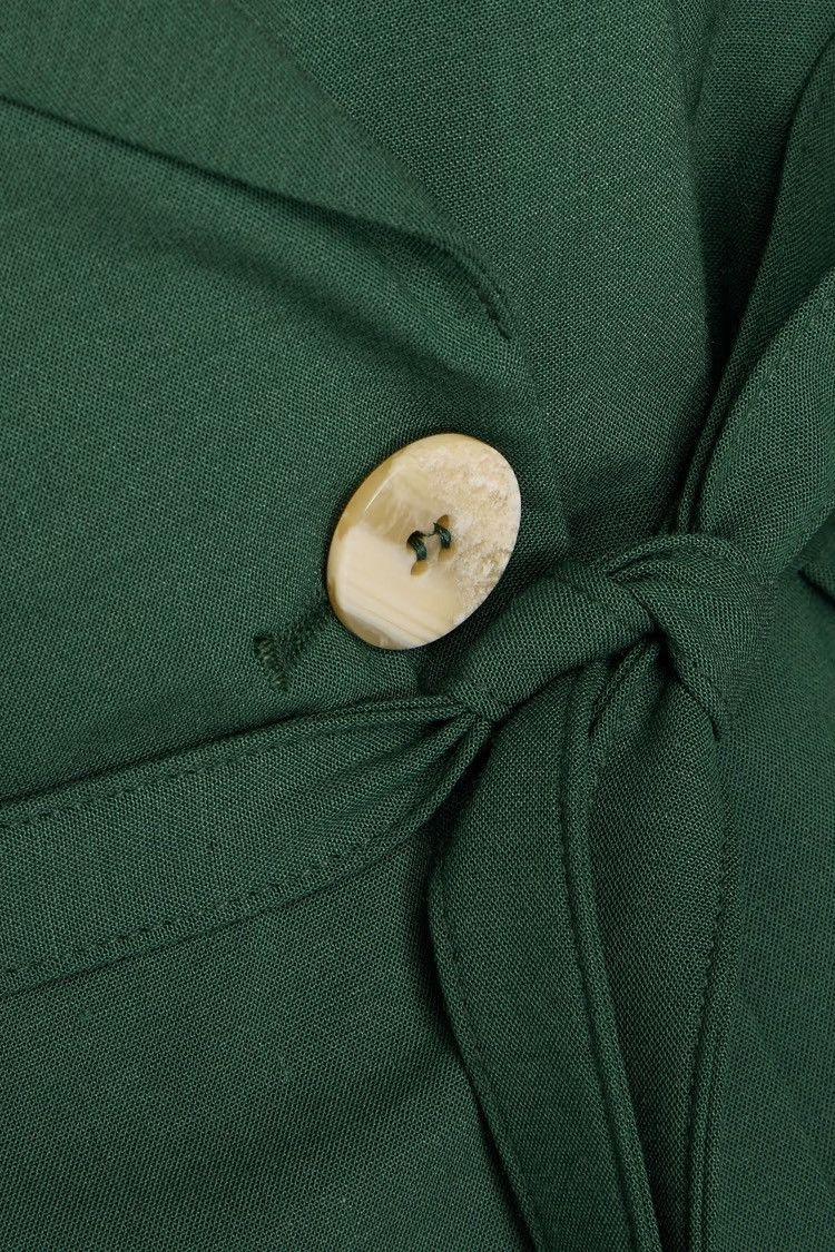 Ganni GANNI Double-breasted Crepe Blazer Forest Green size EU 36 Size S / US 4 / IT 40 - 4 Thumbnail