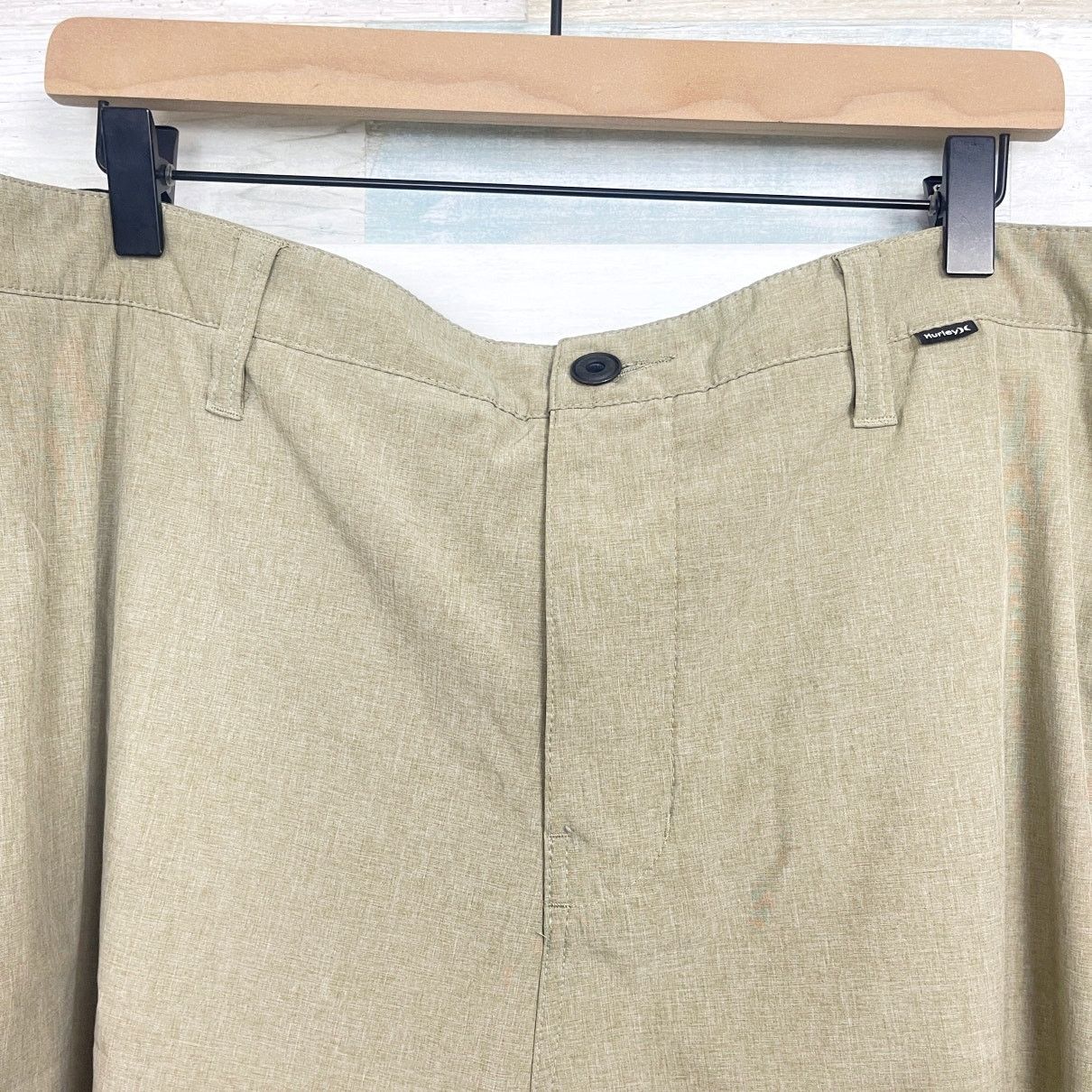 Hurley Hurley Phantom Walk Shorts Khaki Beige 9.5" Stretch Mens 40 Size US 40 / EU 56 - 2 Thumbnail