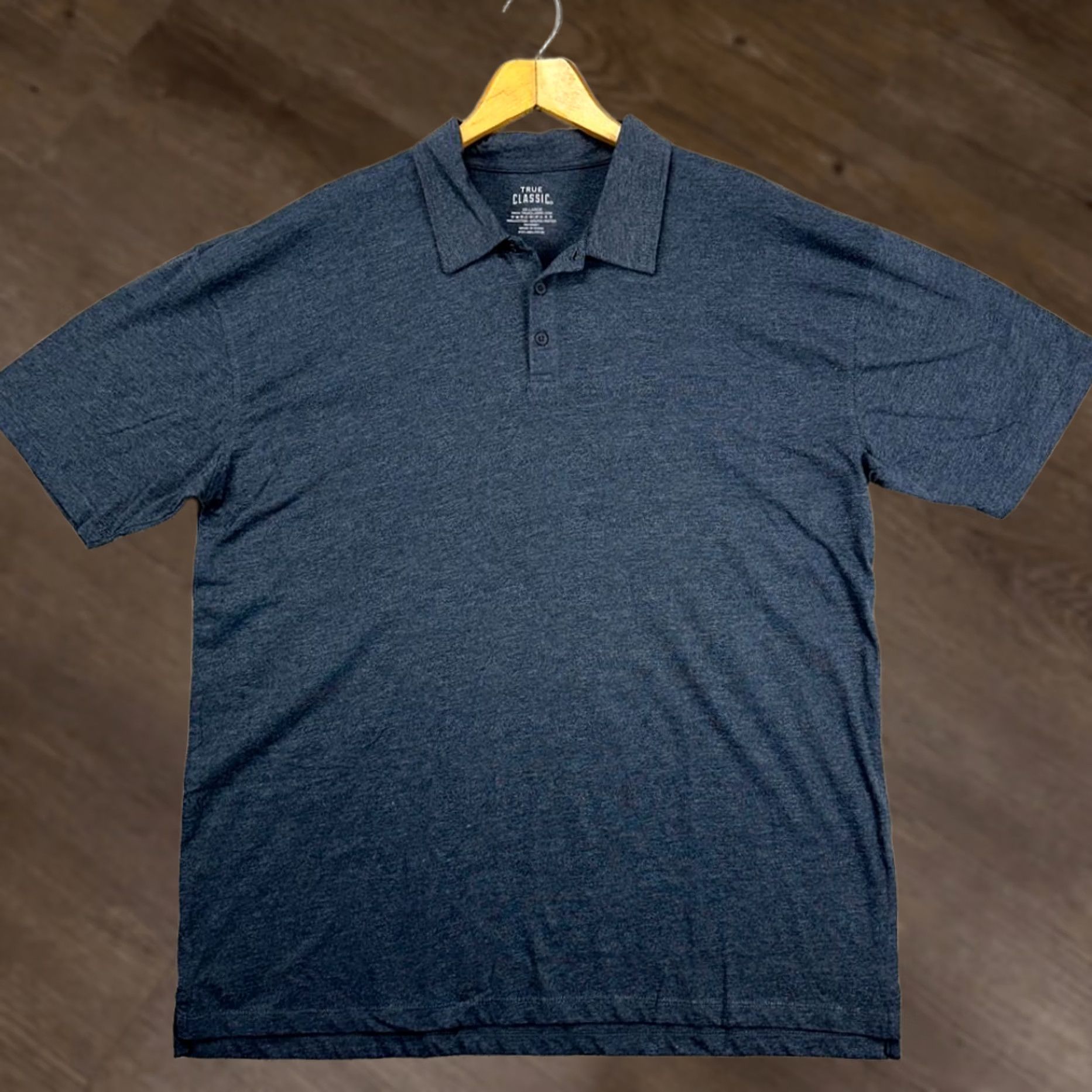 Vintage True Classic Polo Shirt Mens 2XL Navy Blue Short Sleeve Polo Shirt Rugby Casual Outdoor Comfort Lightweight Cotton Polyester Breathable Collared Shirt Size US XXL / EU 58 / 5 - 1 Thumbnail