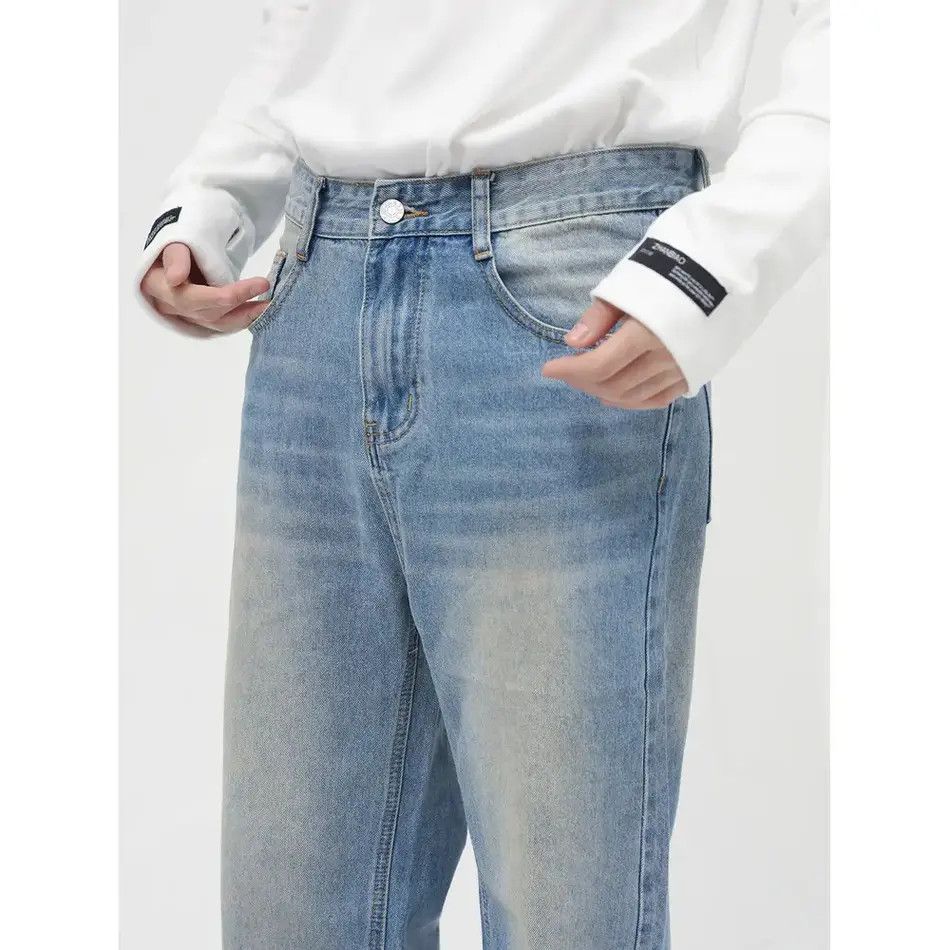 Japanese Brand Retro high street straight leg casual jeans Size US 32 / EU 48 - 3 Thumbnail