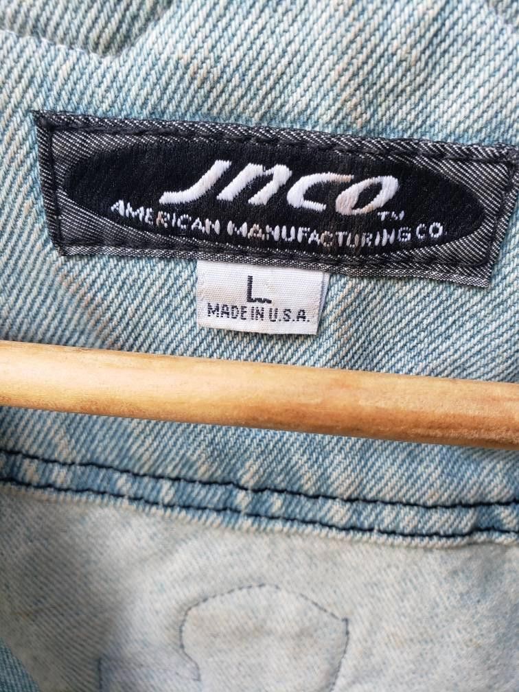 Designer RARE 90s Vintage JNCO Denim Vest Custom Patches 100% Cotton Size L / US 10 / IT 46 - 3 Thumbnail