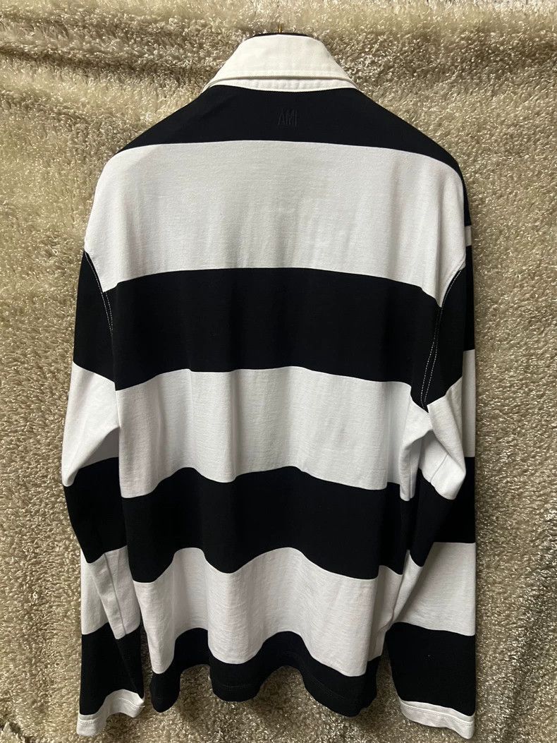 AMI AMI Men's Striped Long Sleeve Polo-2508 Size US S / EU 44-46 / 1 - 7 Thumbnail