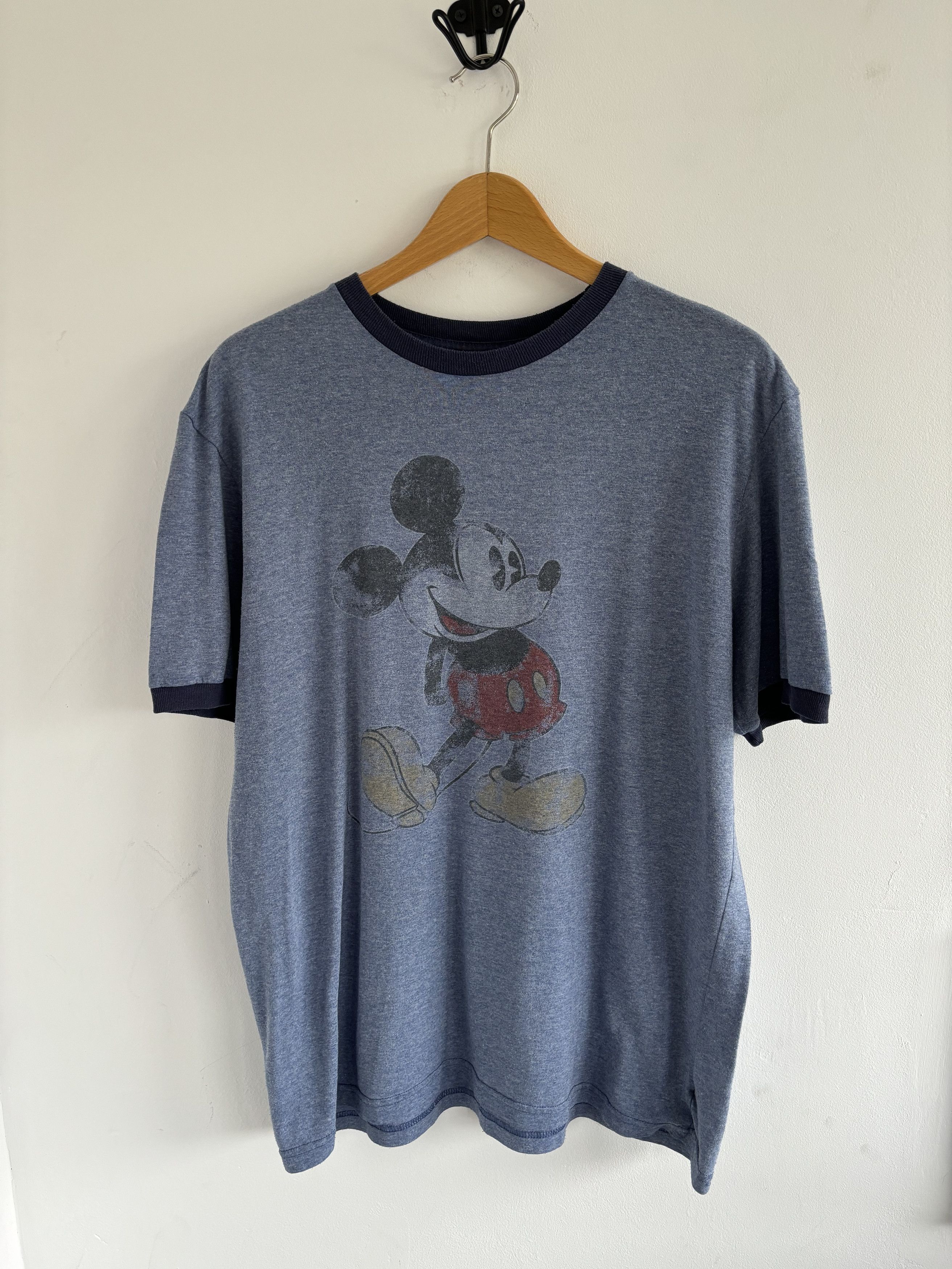 Disney × Mickey Mouse × Vintage Disneyland Mickey Mouse Erased Art Ringer Tee Size US M / EU 48-50 / 2 - 1 Thumbnail