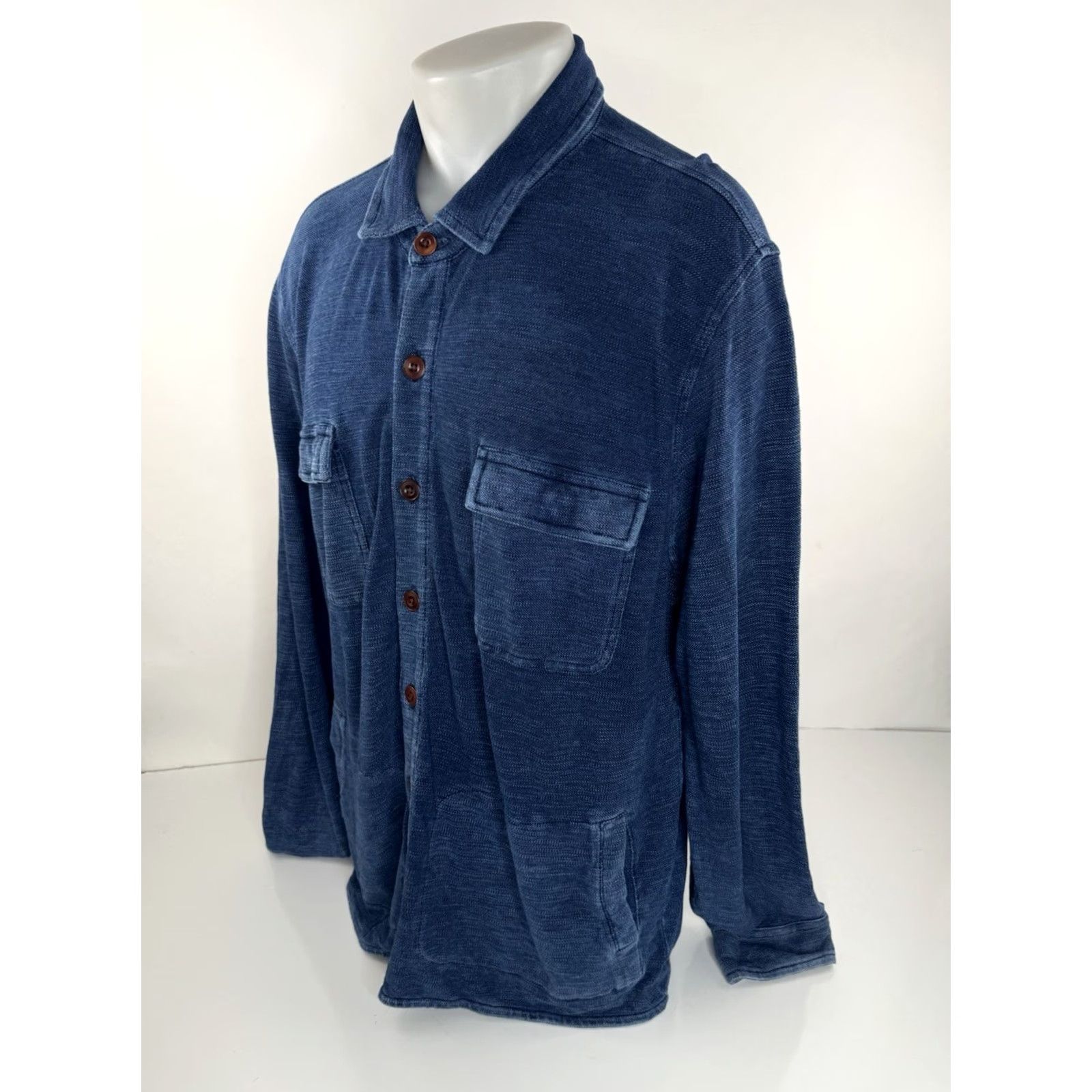 Peter Millar PETER MILLAR Shirt Jacket XL Lightweight 4 Pocket Mens Blue Size US XL / EU 56 / 4 - 2 Thumbnail