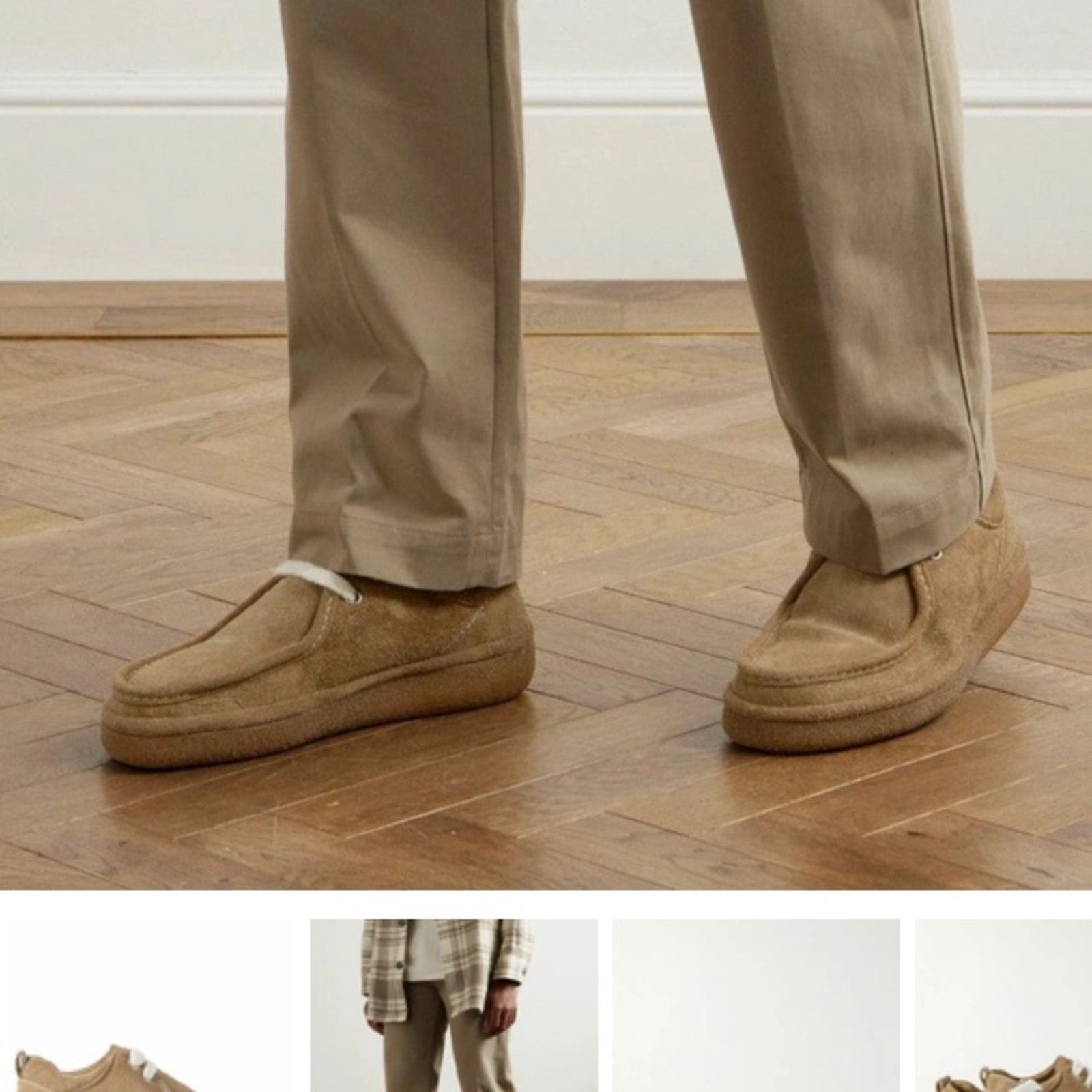 AMI NEW AMI Paris moc toe derby suede tan neutral loafer shoe 13 Size US 13 / EU 46 - 10 Thumbnail