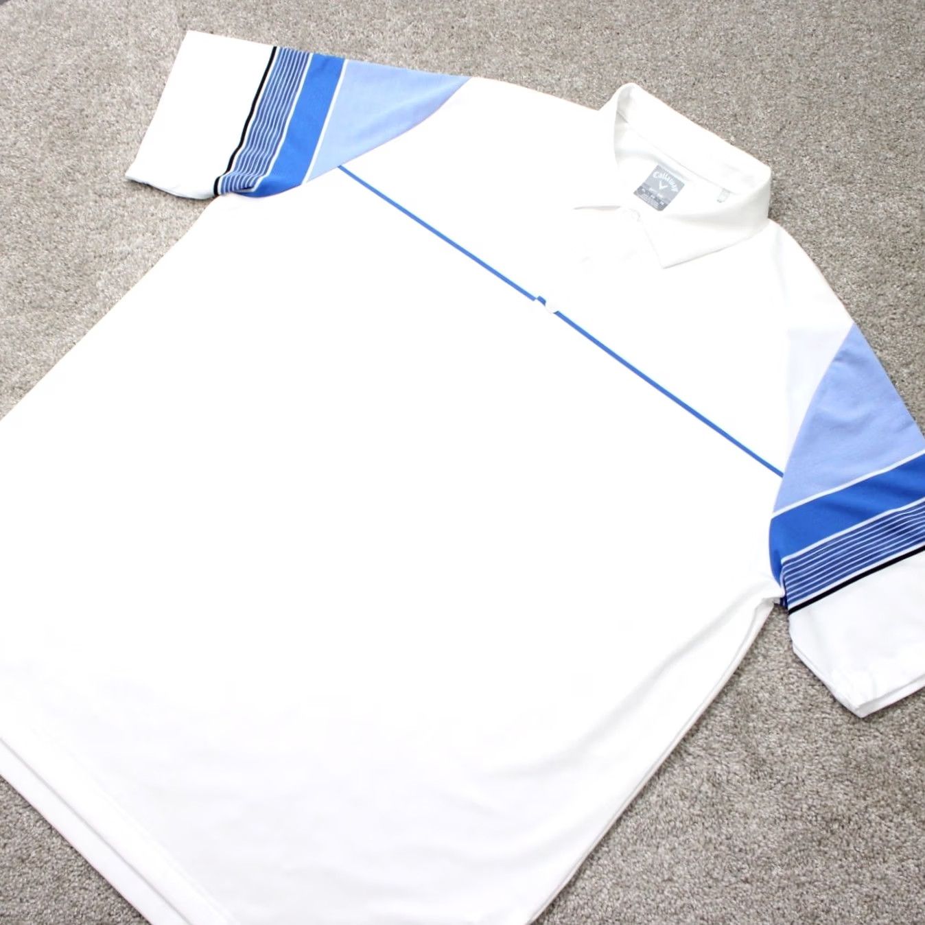 Callaway Callaway Polo Shirt Mens XL White Blue Opti-Dri Golf Short Sleeve) Size US XL / EU 56 / 4 - 3 Thumbnail