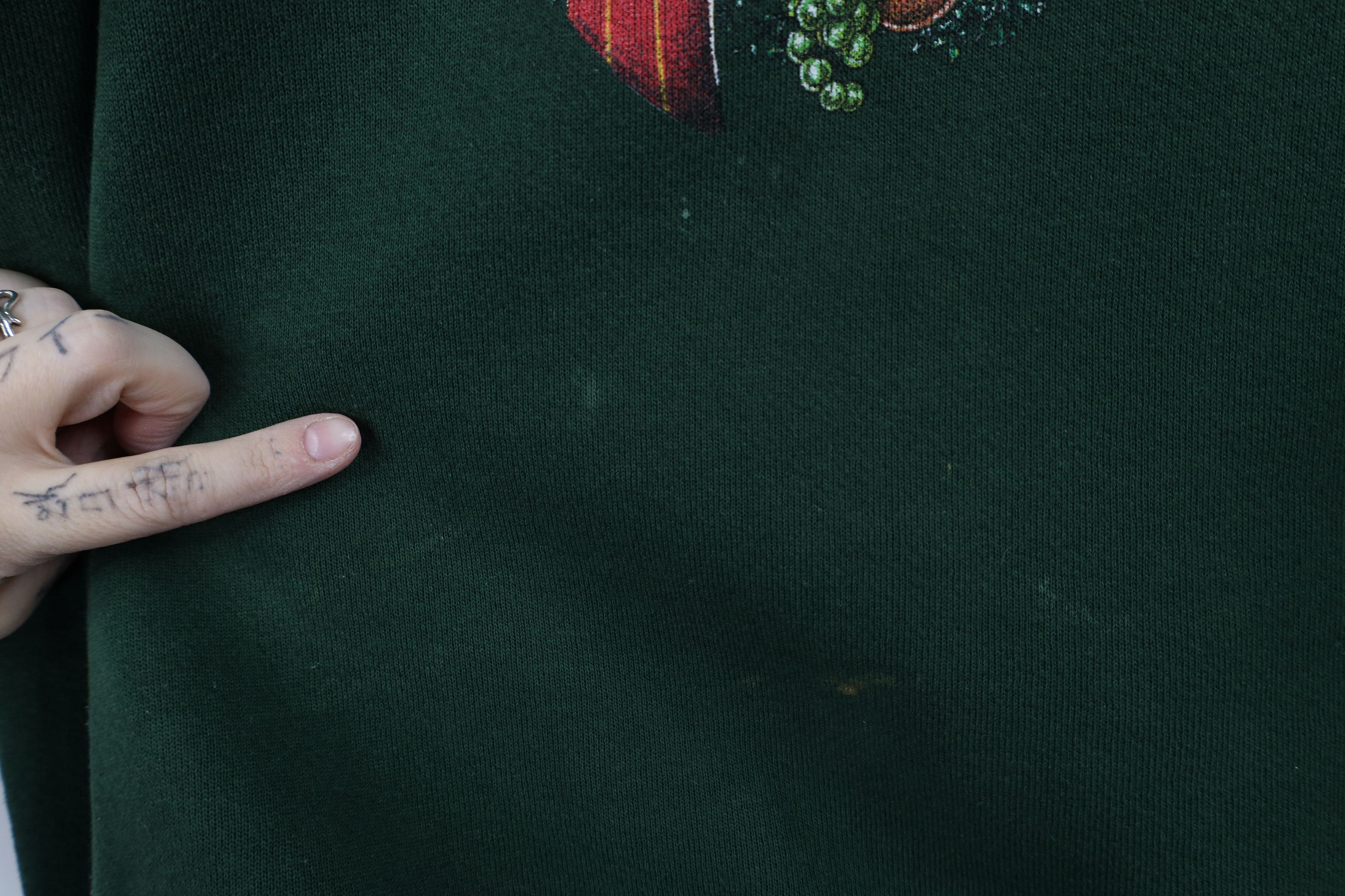 Vintage Vintage 90s Christmas Wreath Bird Sweatshirt Green USA Size L / US 10 / IT 46 - 5 Thumbnail