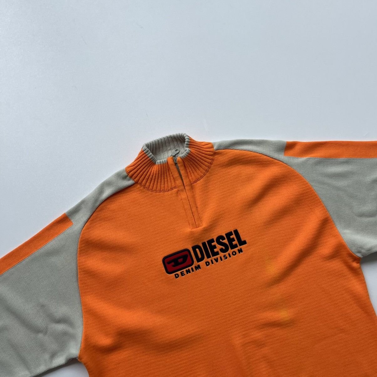 Diesel × Vintage Diesel Denim Division Vintage Half Zip Knit Sweater Orange Size US XL / EU 56 / 4 - 5 Thumbnail