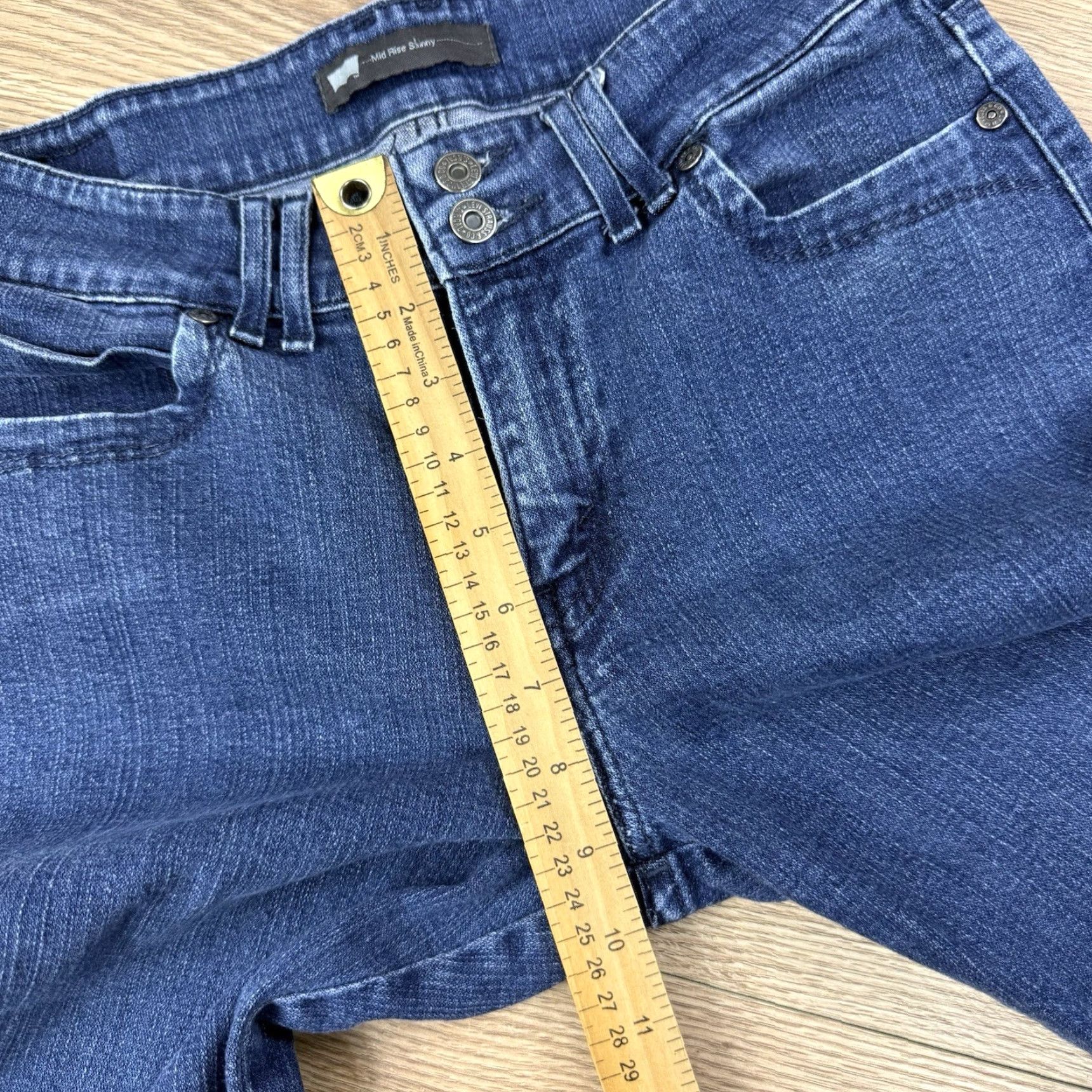 Levi's Levi's Jeans Womens 10M Mid Rise Skinny Blue Denim Pockets Double Button Flap Pockets Size 32" / US 10 / IT 46 - 6 Thumbnail