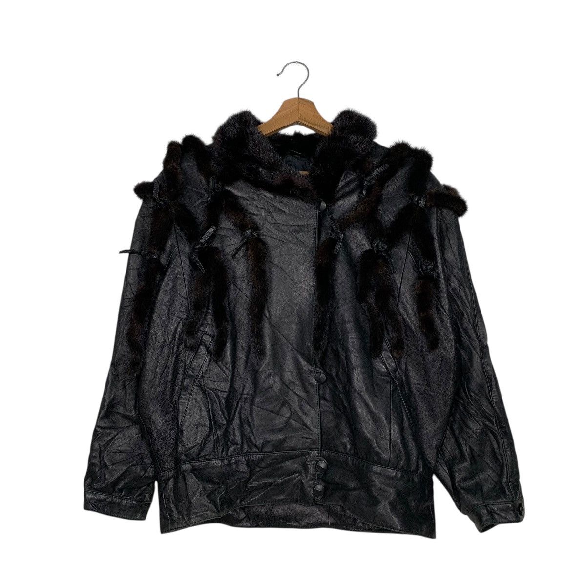 Other Biba Paris Leather Fur Jacket Size M / US 6-8 / IT 42-44 - 1 Thumbnail