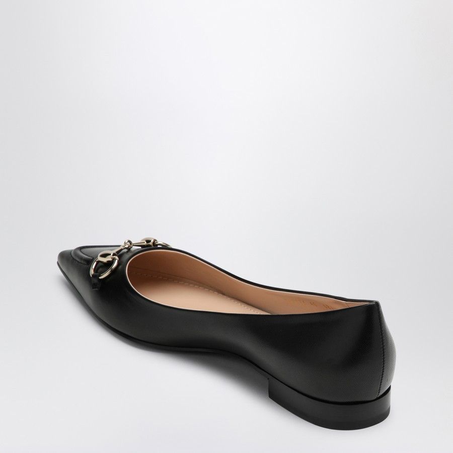 Gucci o1d2blof0824 Leather Ballerina With Horsebit in Black Size US 7 / IT 37 - 4 Thumbnail