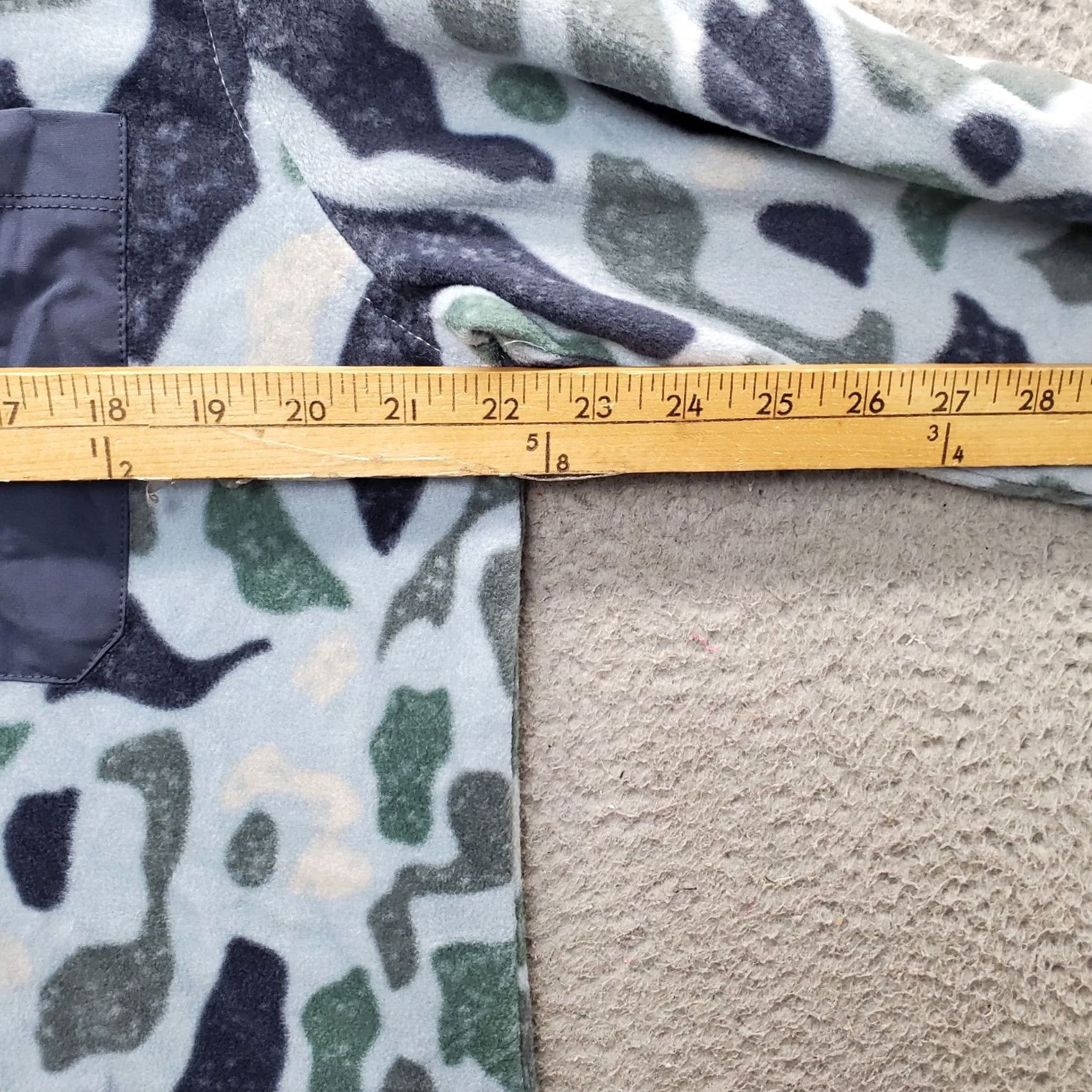 ASCENO Ascend Fleece Hoodie Womens XL Multi Camo Long Sleeve Elbow Patch 1/4 Snap EUC Size XL / US 12-14 / IT 48-50 - 4 Thumbnail