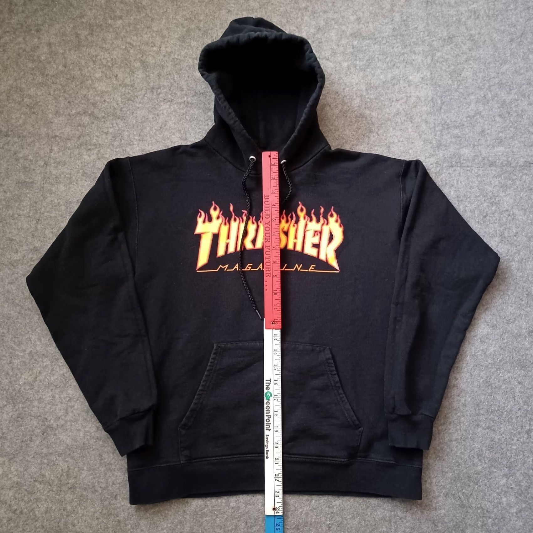 Thrasher Thrasher Womens Hoodie Small Black Sweatshirt Fire Logo Skateboarding Pullover Hooded Pocket Size S / US 4 / IT 40 - 7 Thumbnail