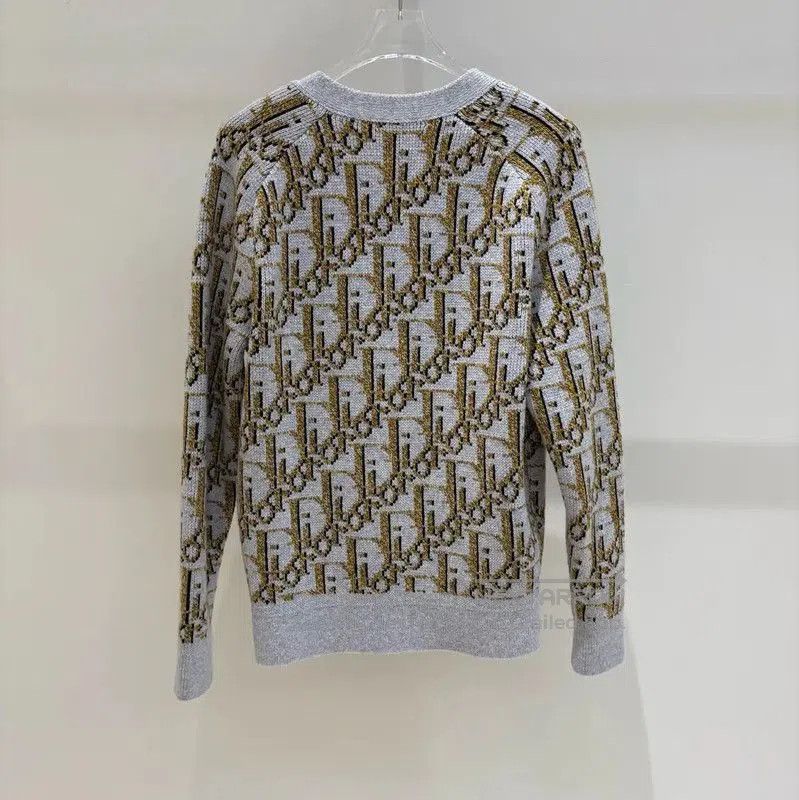 Dior Dior Gray Wool Long Sleeve Cardigan . Size M / US 6-8 / IT 42-44 - 1 Thumbnail