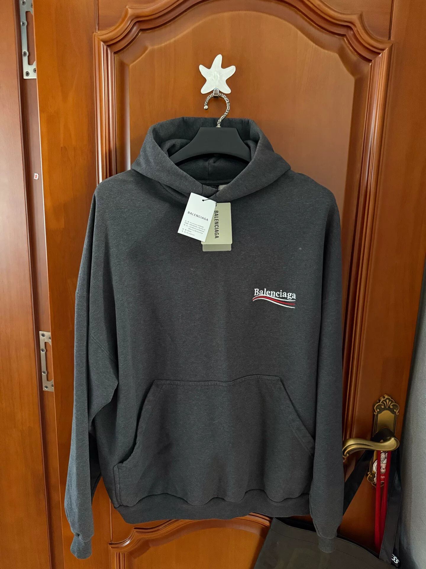 Balenciaga Balenciaga New Black Gray Hoodie Size US L / EU 52-54 / 3 - 1 Thumbnail