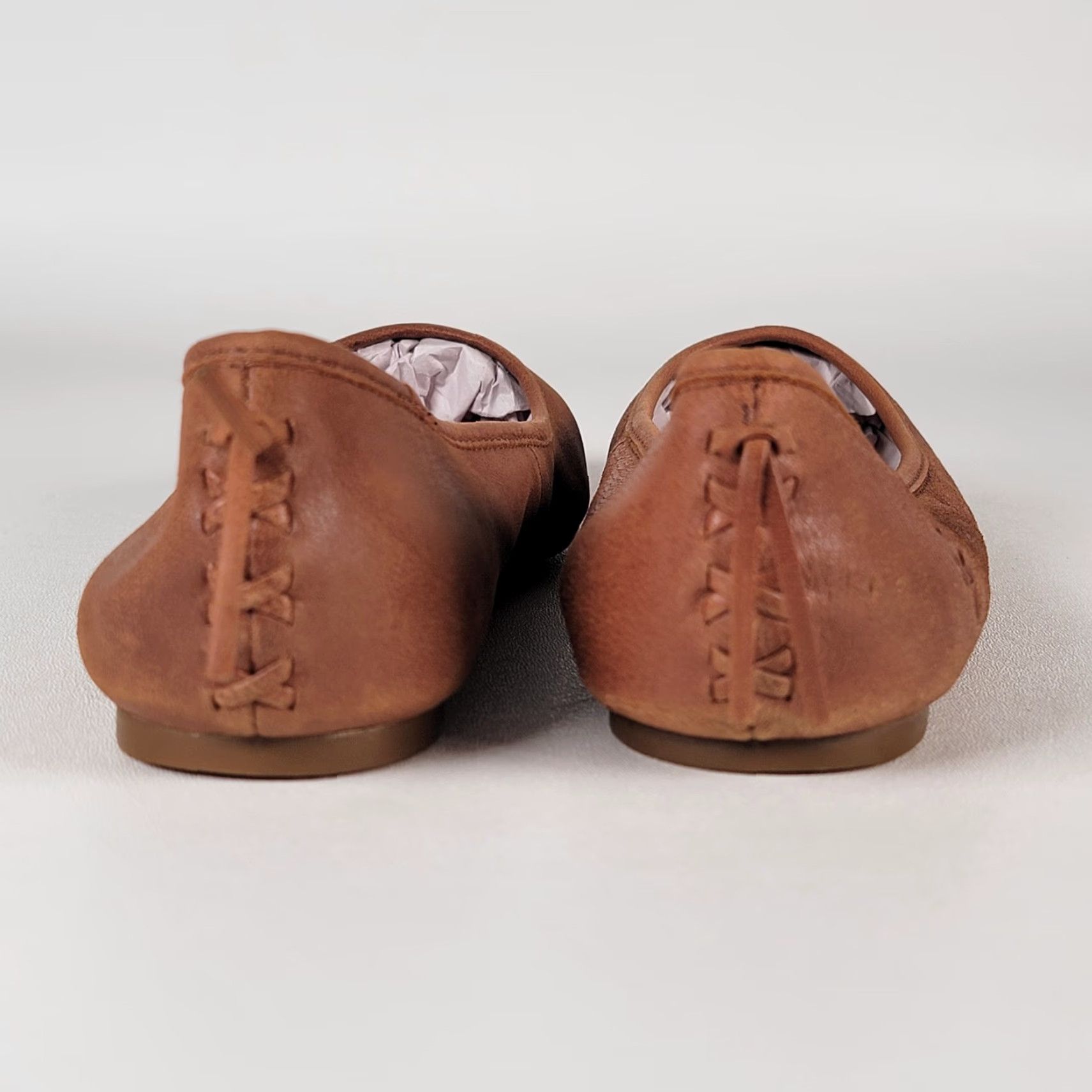 Frye Frye Carson Ballet Flats Women's Brown Leather Slip On Pointed Toe Flat Adult 7 M Size US 5 / IT 35 - 6 Thumbnail