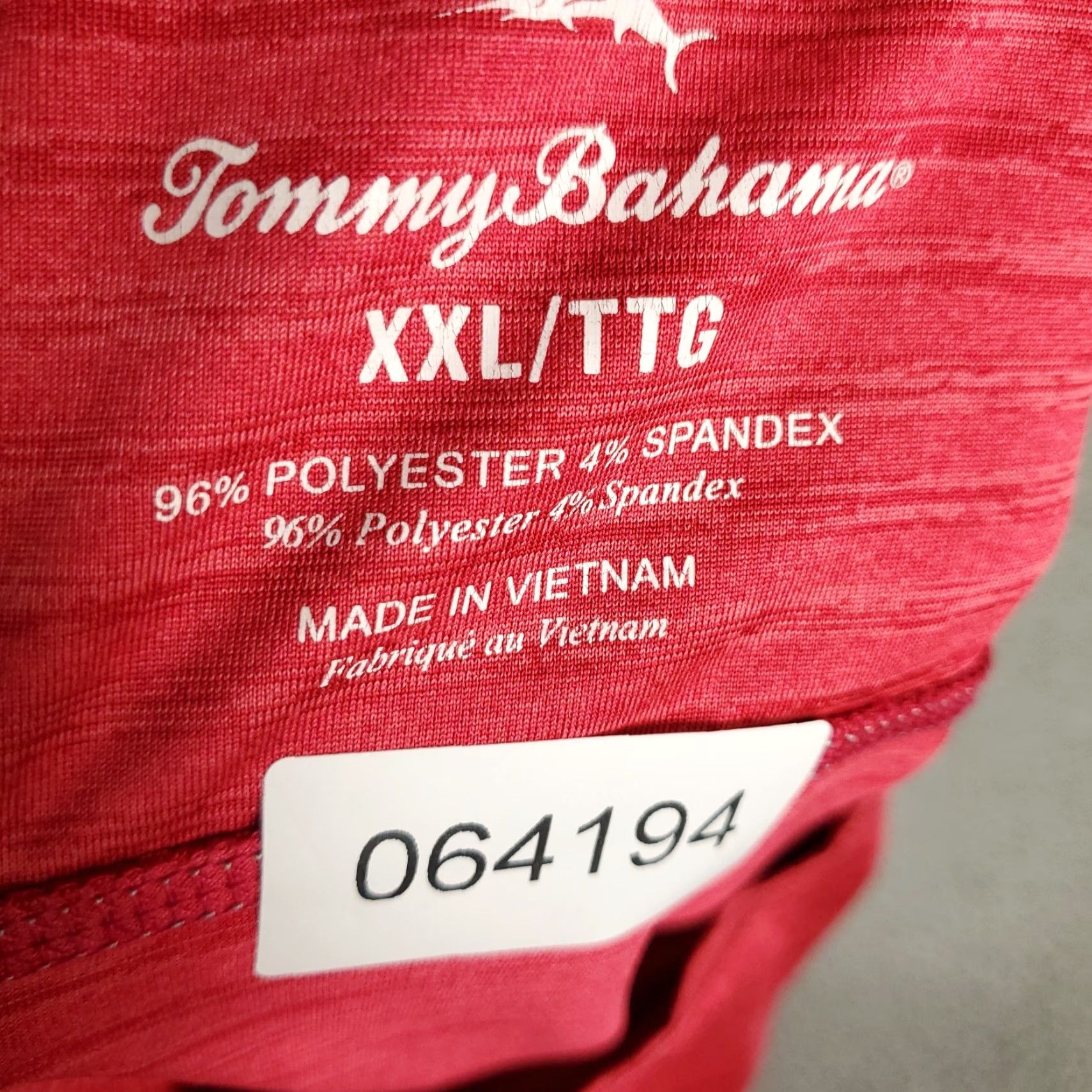 Tommy Bahama Tommy Bahama T-Shirt Mens 2XL Red Henley Polyester Short Sleeve Adult Size US XXL / EU 58 / 5 - 8 Thumbnail