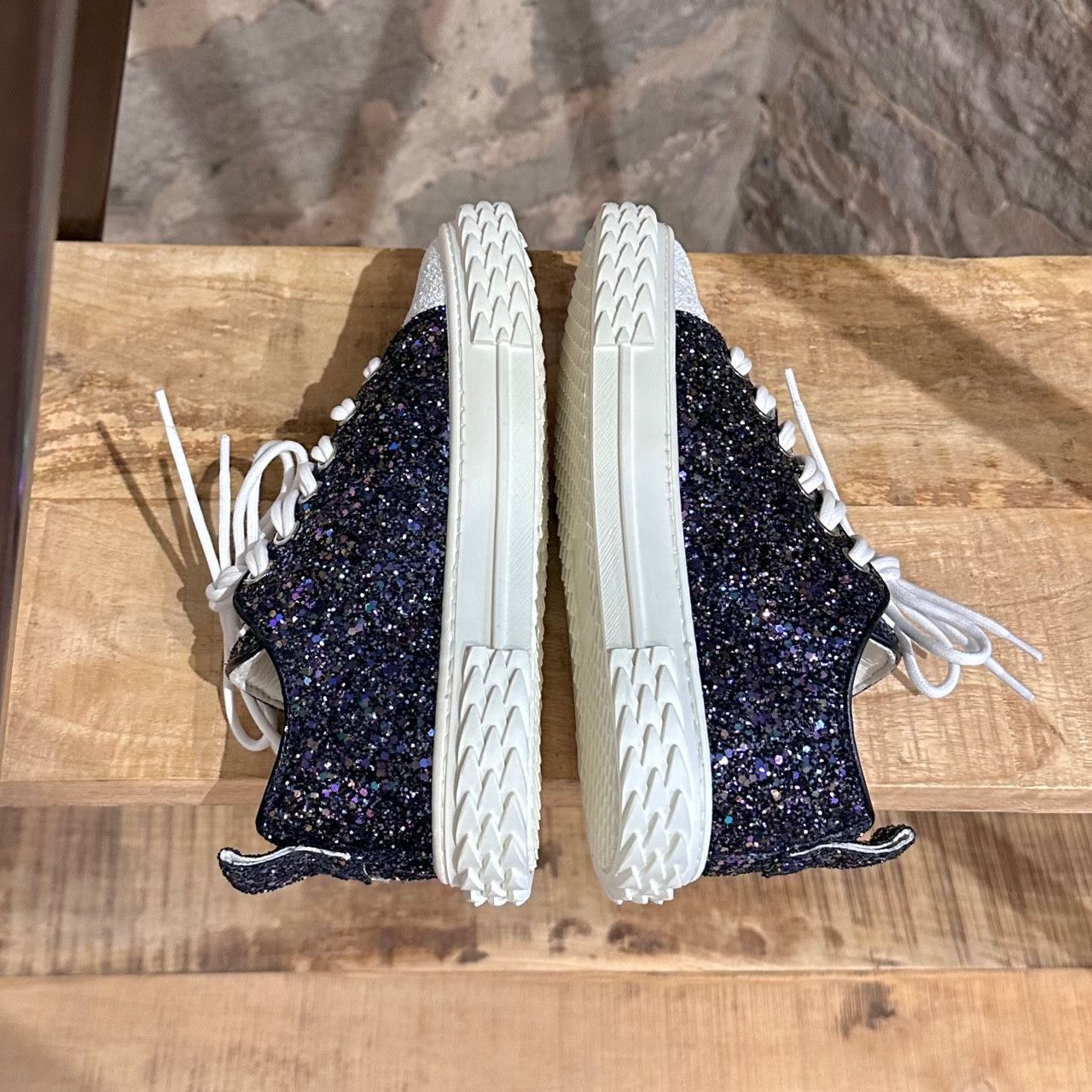 Giuseppe Zanotti Giuseppe Zanotti Purple Glitter Blabber Sneakers Size US 6 / IT 36 - 9 Thumbnail
