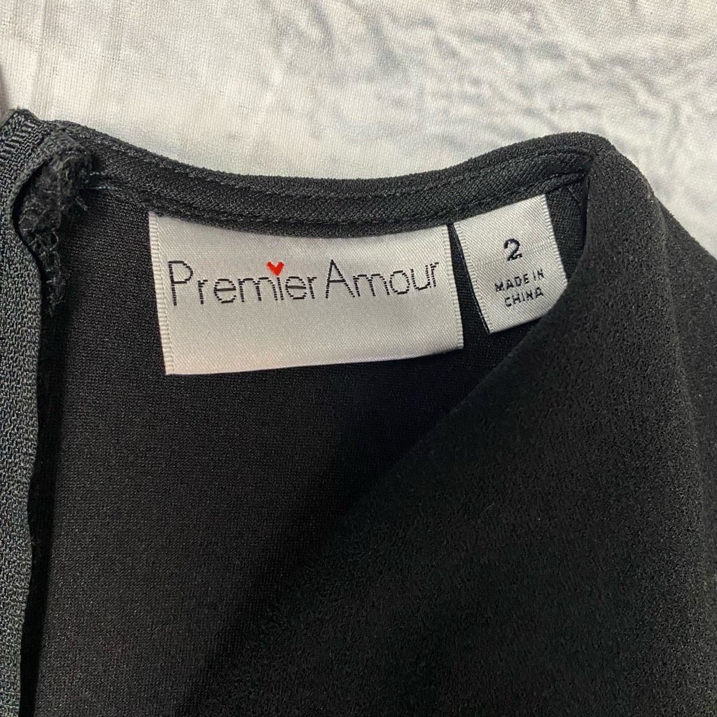 Other Premier Amour women 2 one piece jumpsuit w/sheer elastic cuf Size 26" / US 2 / IT 38 - 9 Thumbnail