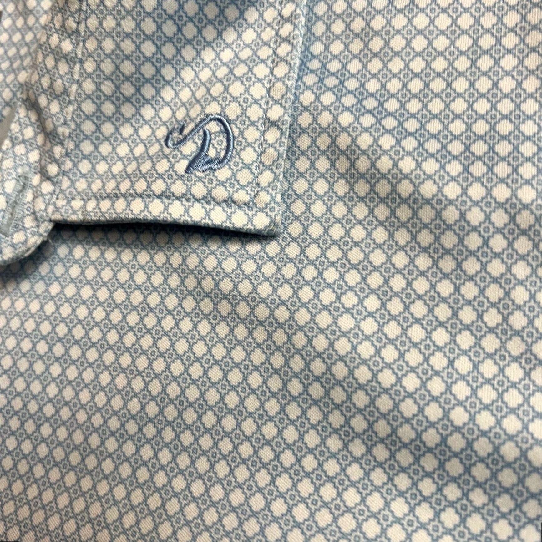 Vintage Swannies Polo Shirt Mens XL Golf Performance All Over Print Blue Geometric Womens? Mens Size US XL / EU 56 / 4 - 2 Thumbnail