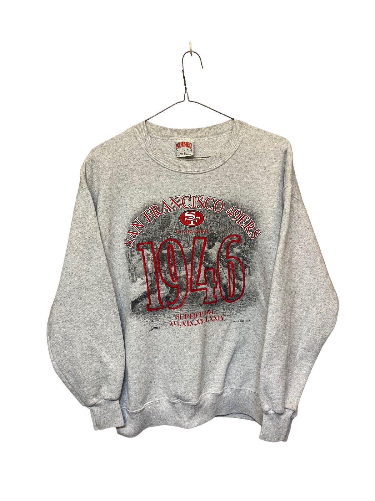 NFL Vintage 90s Nutmeg San Francisco 49ers NFL Graphic Crewneck Size US L / EU 52-54 / 3 - 1 Thumbnail