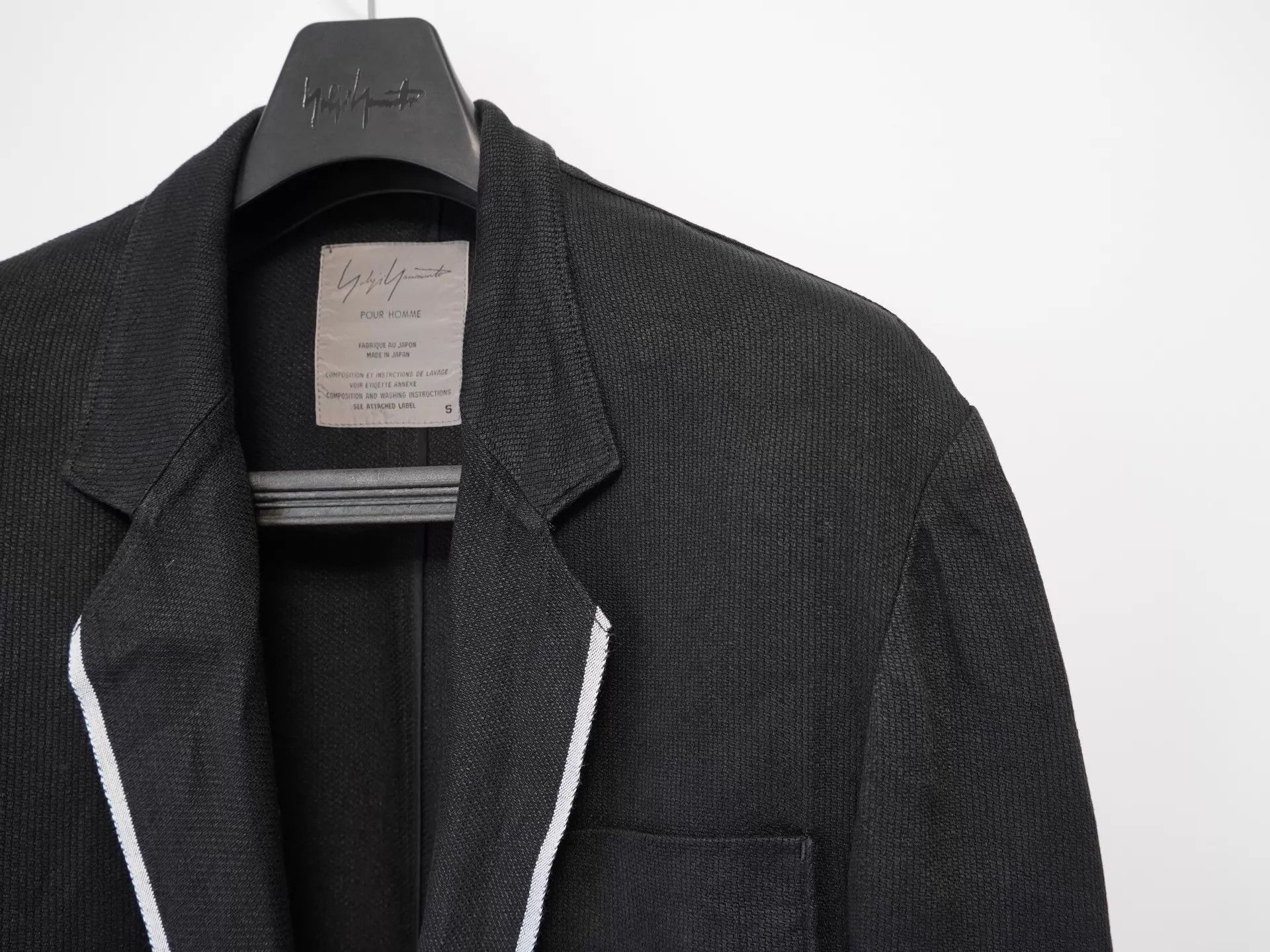 Yohji Yamamoto Yohji Yamamoto 1990SS White Trim Twill Asym Hem Jacket S Size US S / EU 44-46 / 1 - 3 Thumbnail