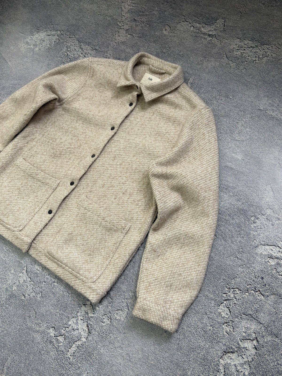 Folk Folk Signal Jacket Textured Woven Wool Blend Beige 3 L Size US L / EU 52-54 / 3 - 10 Thumbnail