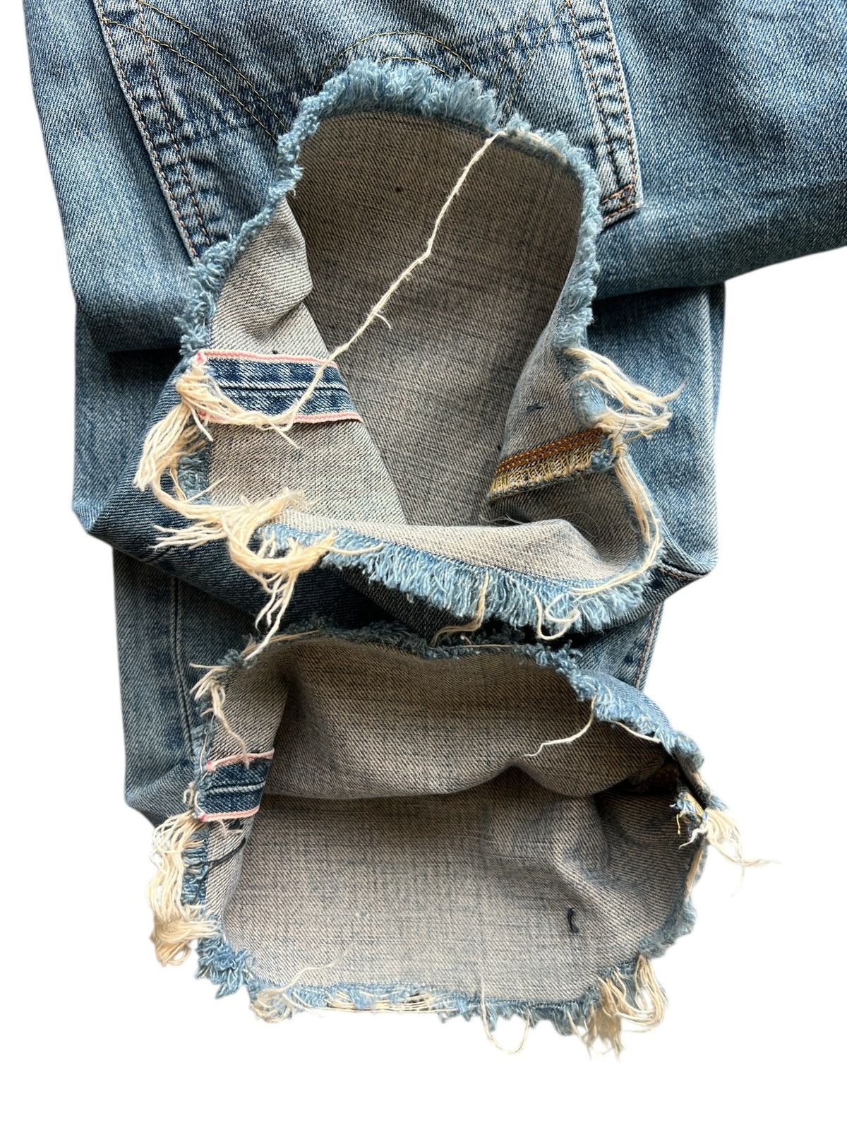 Edwin Vintage Edwin 505 Selvedge Distressed Denim Jeans 33 Size US 33 - 6 Thumbnail