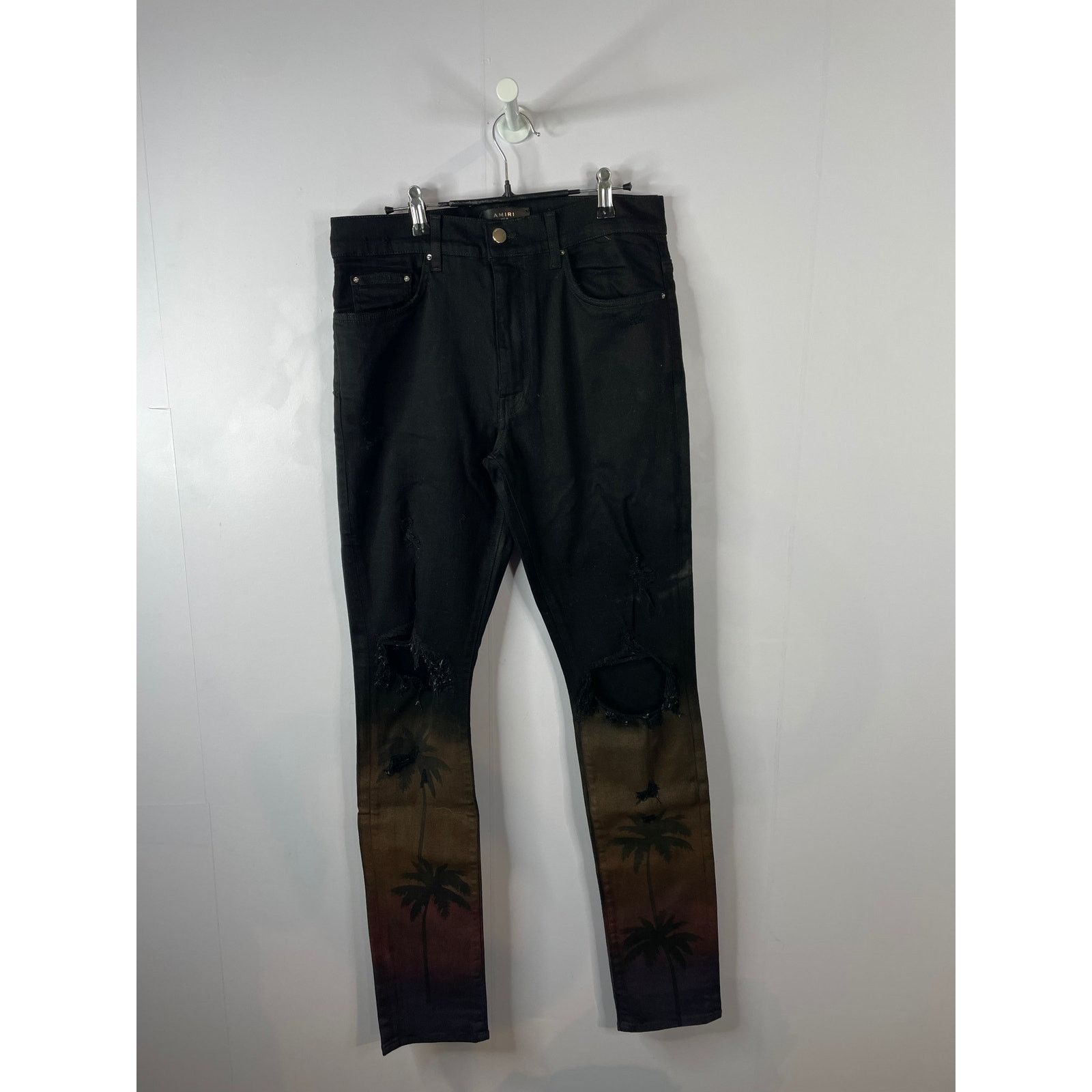 Amiri Amiri Jeans Black Palm Used 34 Size US 34 / EU 50 - 2 Thumbnail