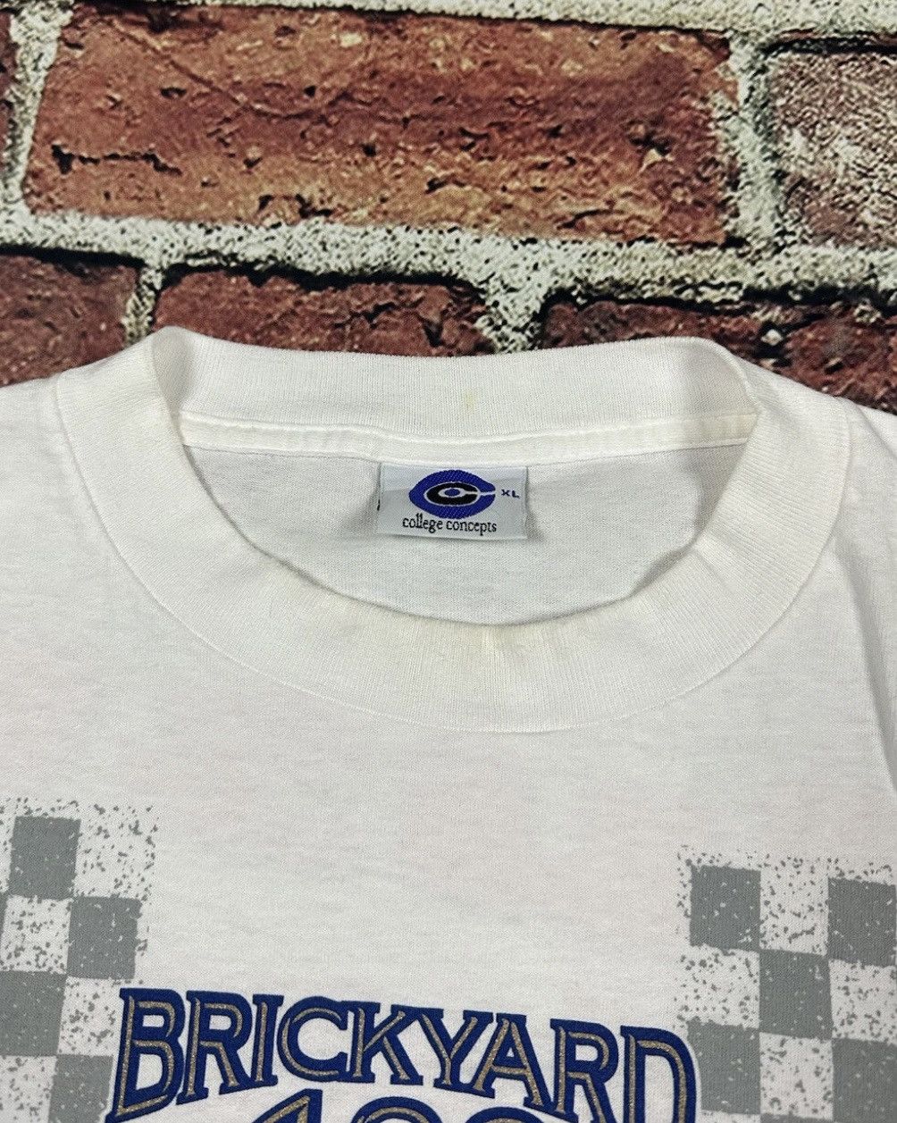 NASCAR Vintage Brickyard 400 Just Blew Past You Nascar T Shirt 90s Size US XL / EU 56 / 4 - 7 Thumbnail