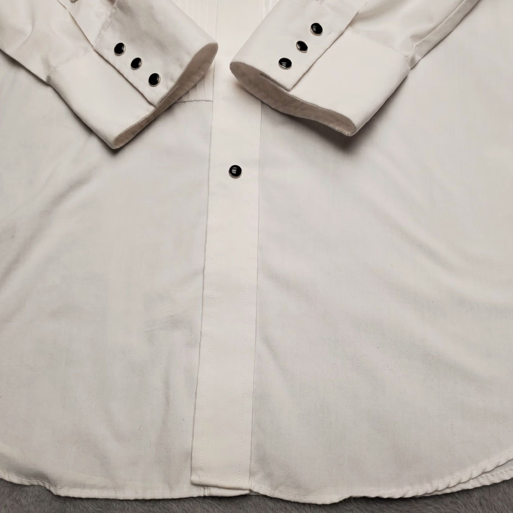Roper Roper Gold Collection Shirt Mens 17 34 White Bib Front Pearl Snap Western Formal Shirt Mens Color White 17 34 Bib Front Pearl Snap Western Formal Size 46R - 2 Thumbnail